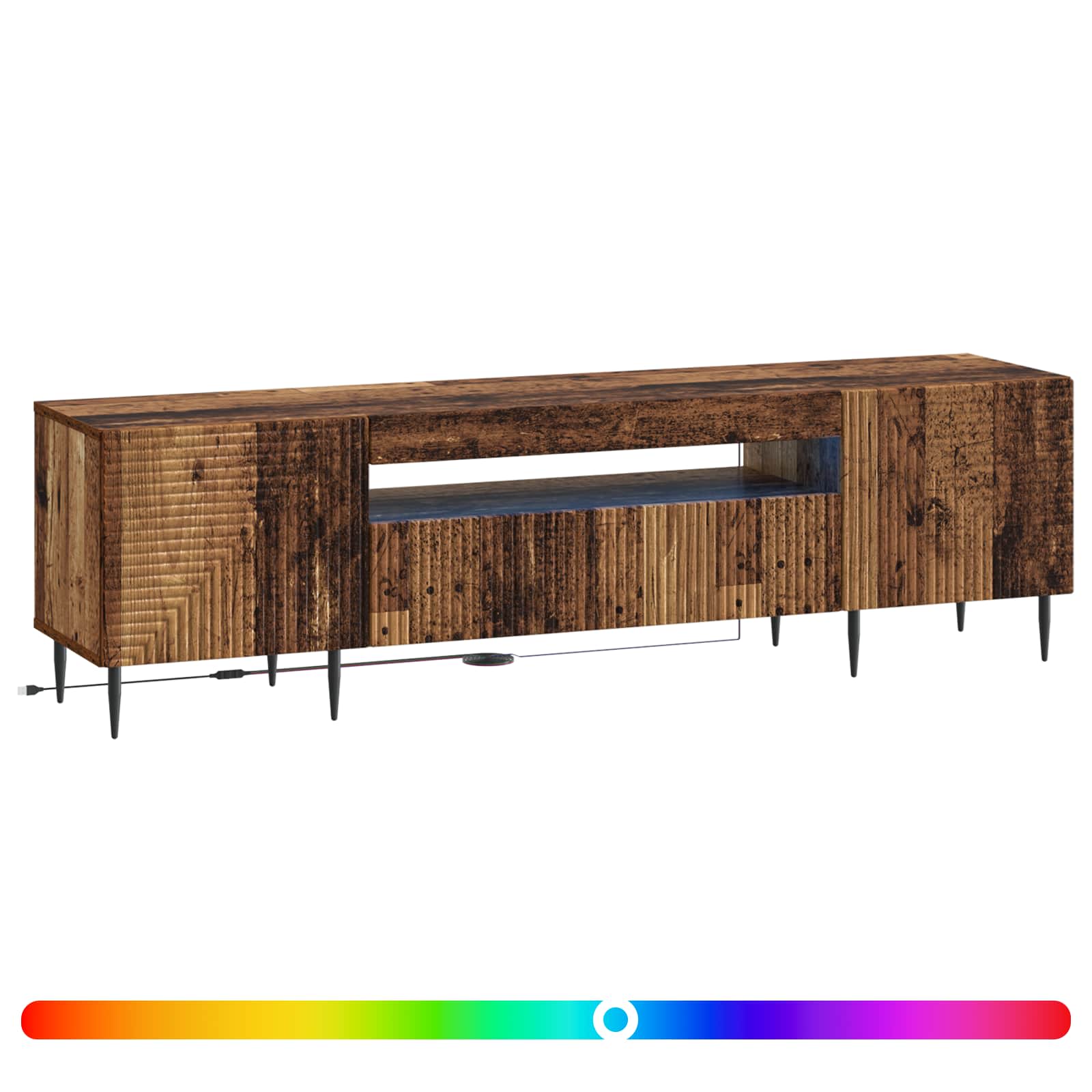 LED TV kapp HAARLEM 153 x 35 x 43 cm Vana puit Tehispuit