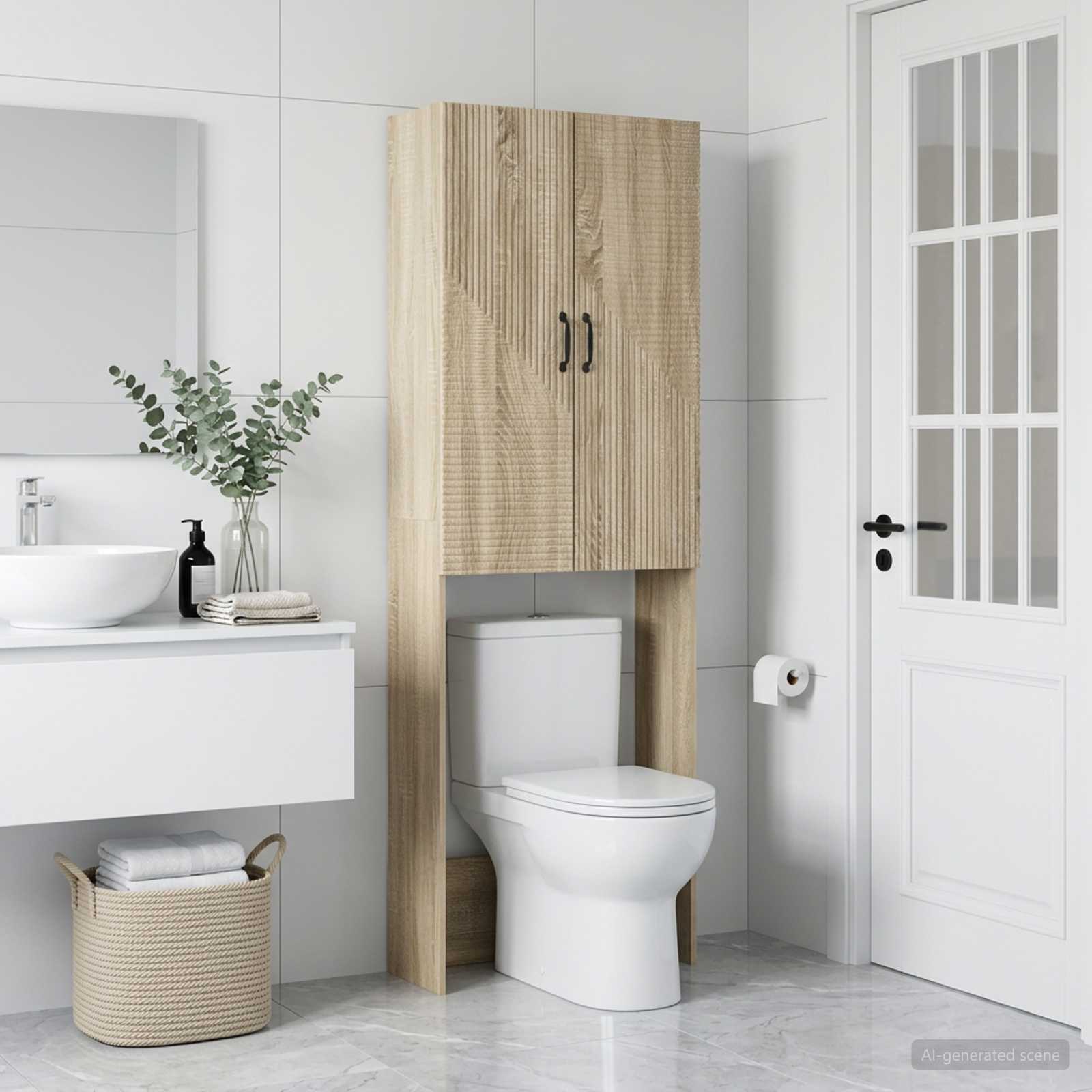 Tualettkabinet HAARLEM Sonoma tamm 66 x 25,5 x 190 cm Tehispuit
