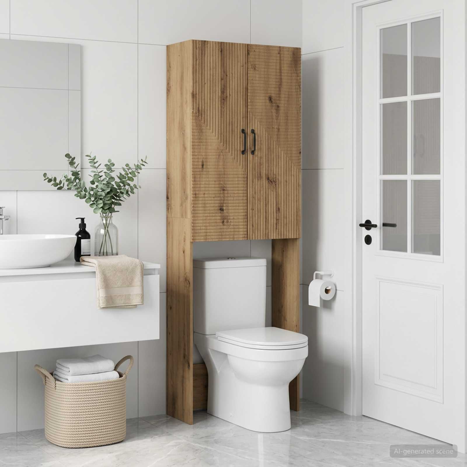 Tualettkabinet HAARLEM Artisan tamm 66 x 25,5 x 190 cm