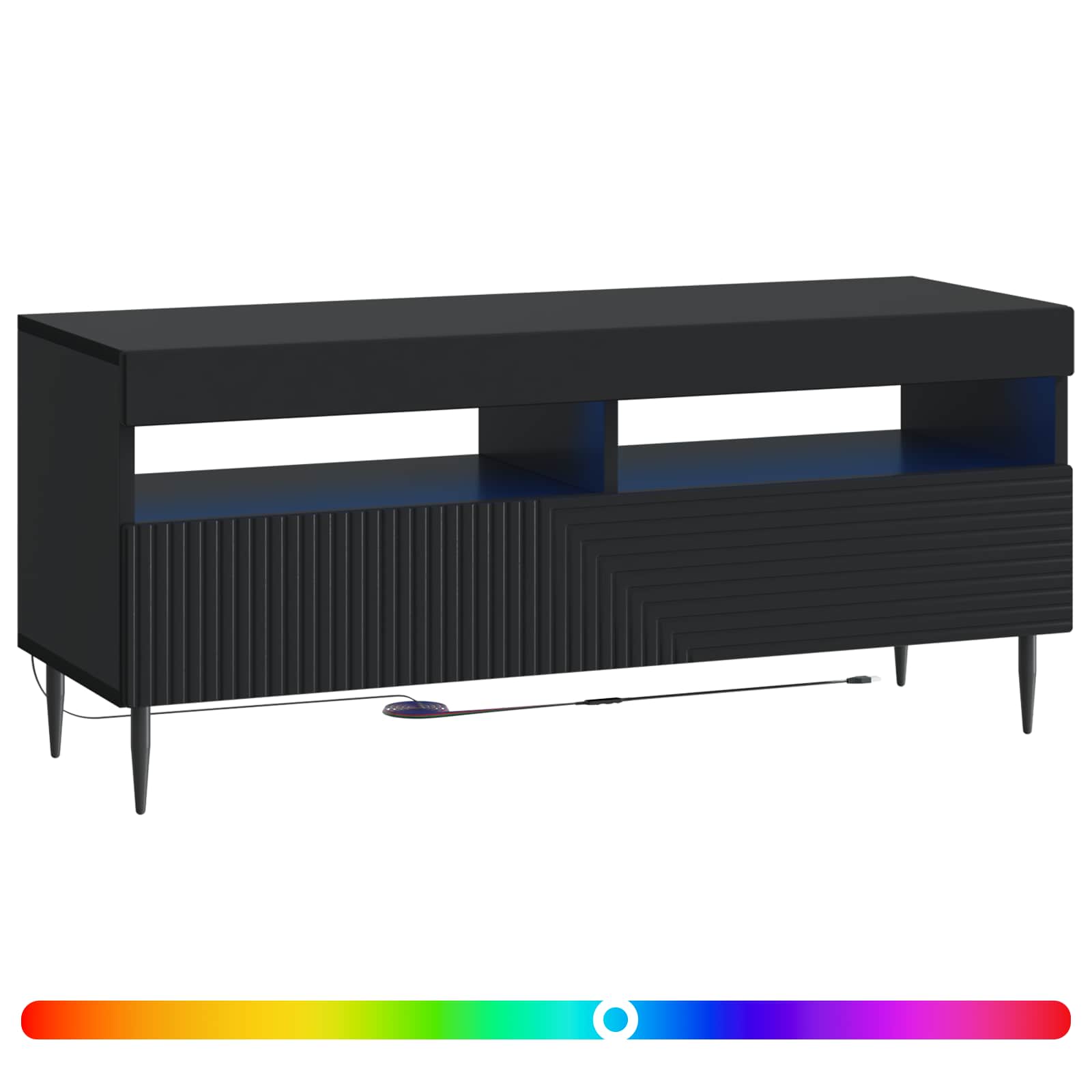 LED TV kapp HAARLEM 100 x 35 x 43 cm Must Tehispuit