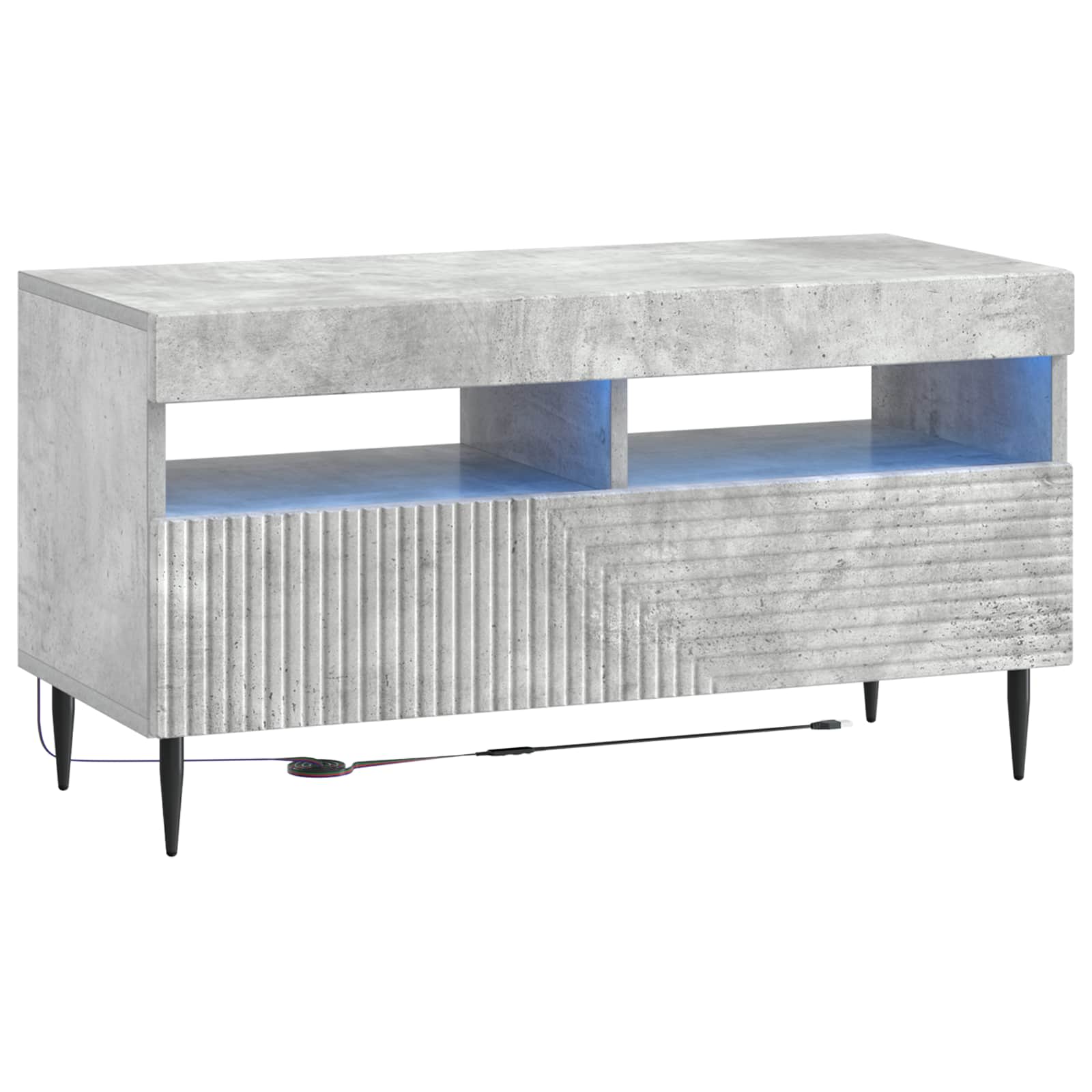 LED TV kapp HAARLEM 81 x 35 x 43 cm Betoonhall Tehispuit