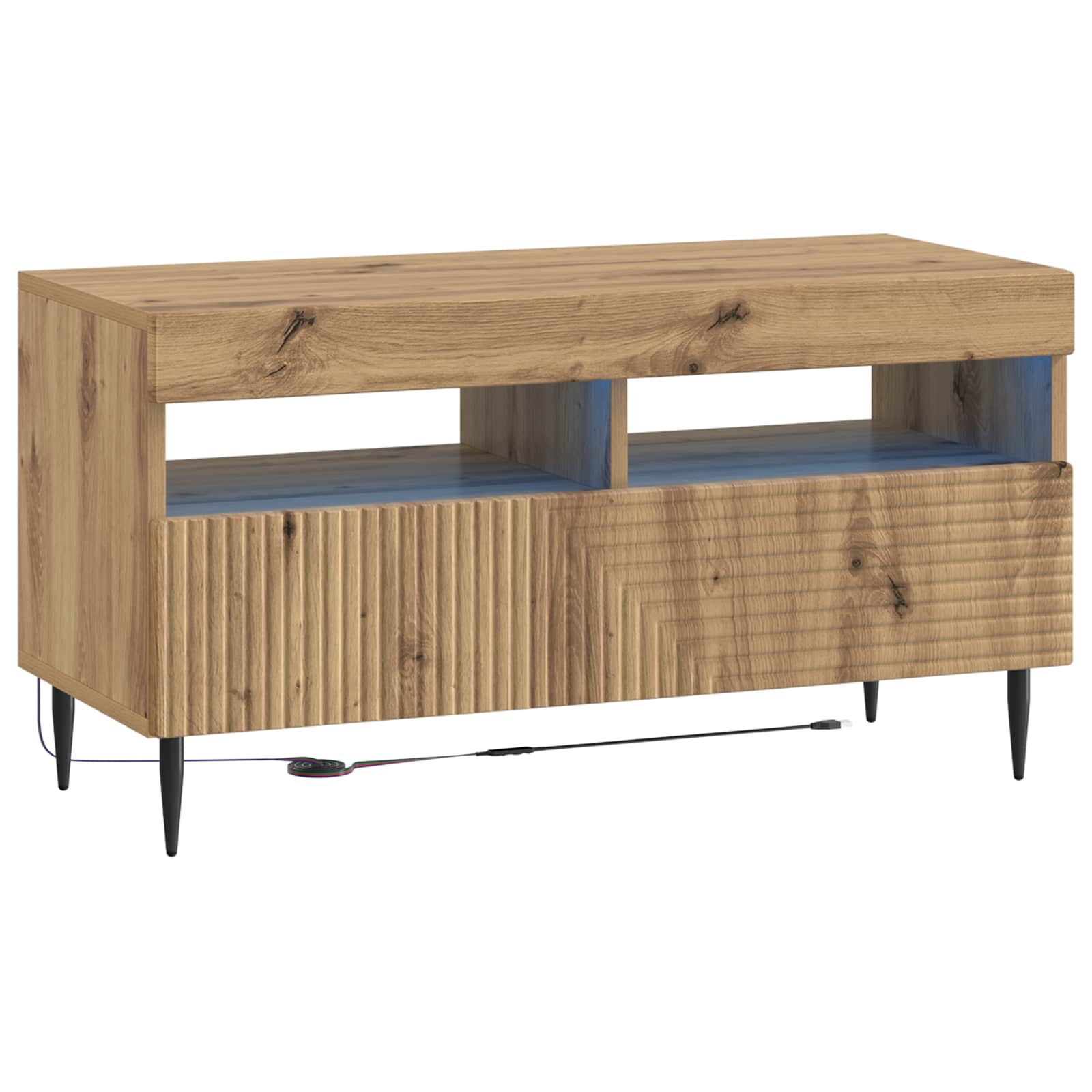 LED TV kapp HAARLEM 81 x 35 x 43 cm Artisan tamm Tehispuit