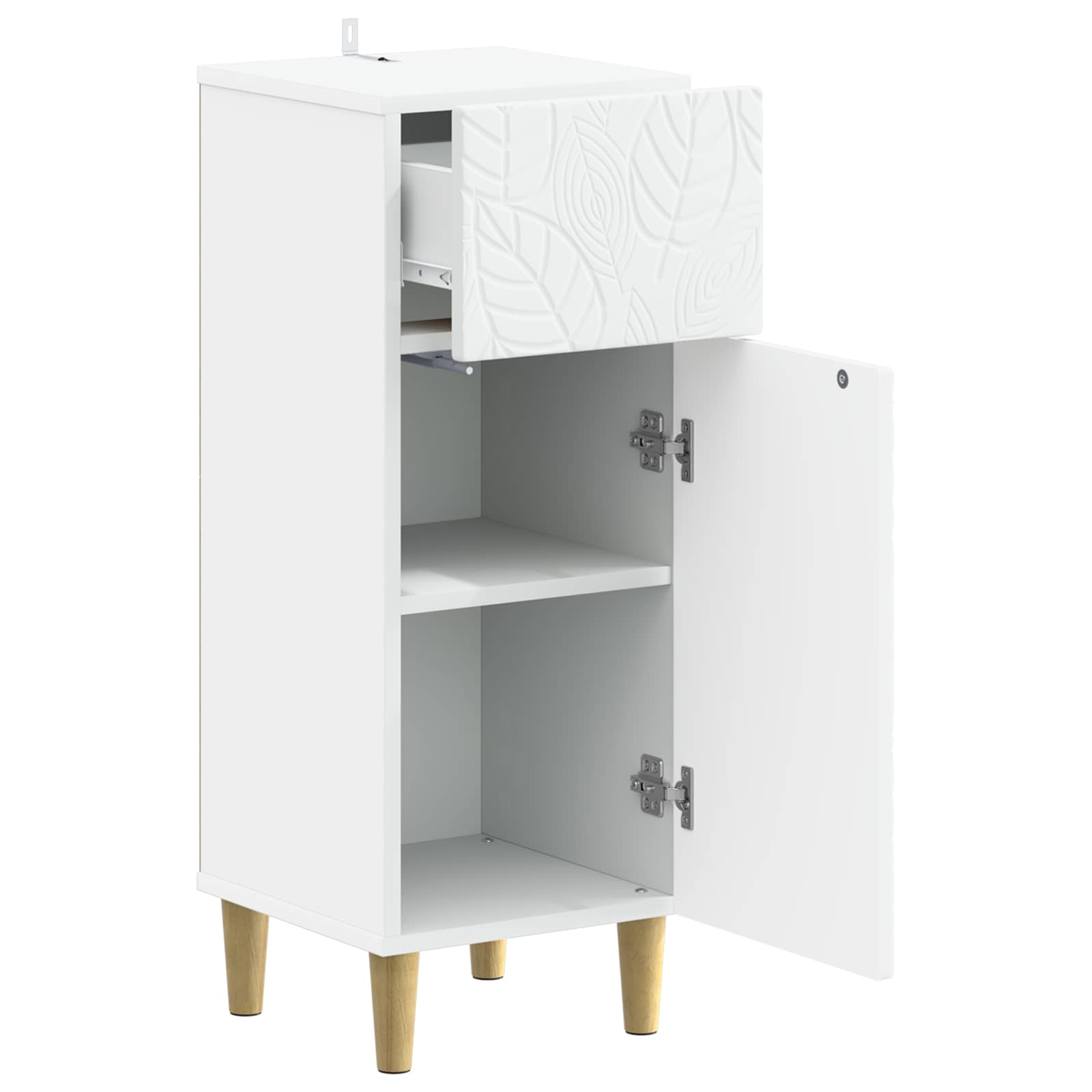 Vannitoa hoiukapp DELFT Valge 30 x 31 x 80 cm Tehispuit