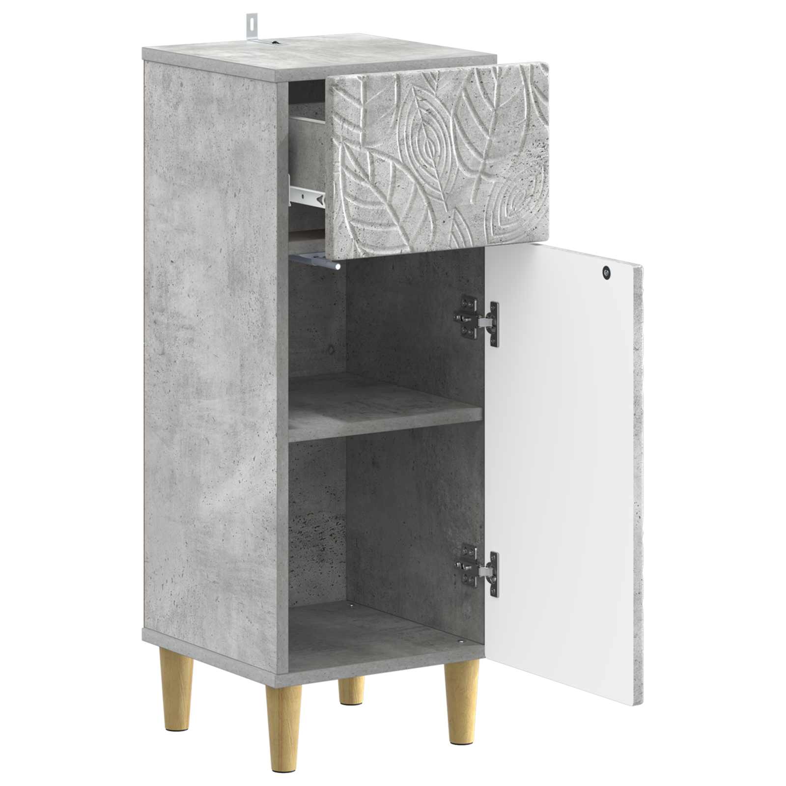 Vannitoa hoiukapp DELFT Betoonhall 30 x 31 x 80 cm Tehispuit
