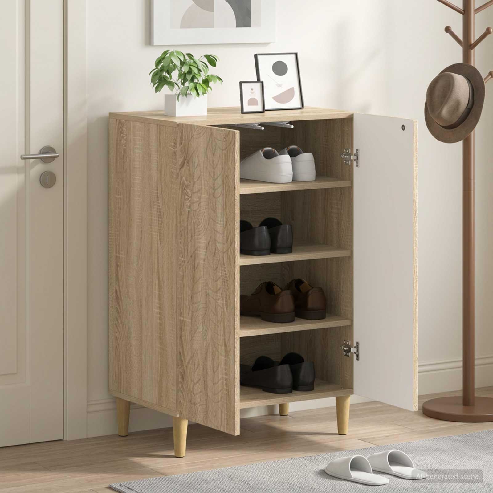 Kinga kapp DELFT 59,5 x 39,5 x 90 cm Tehispuit Sonoma tamm
