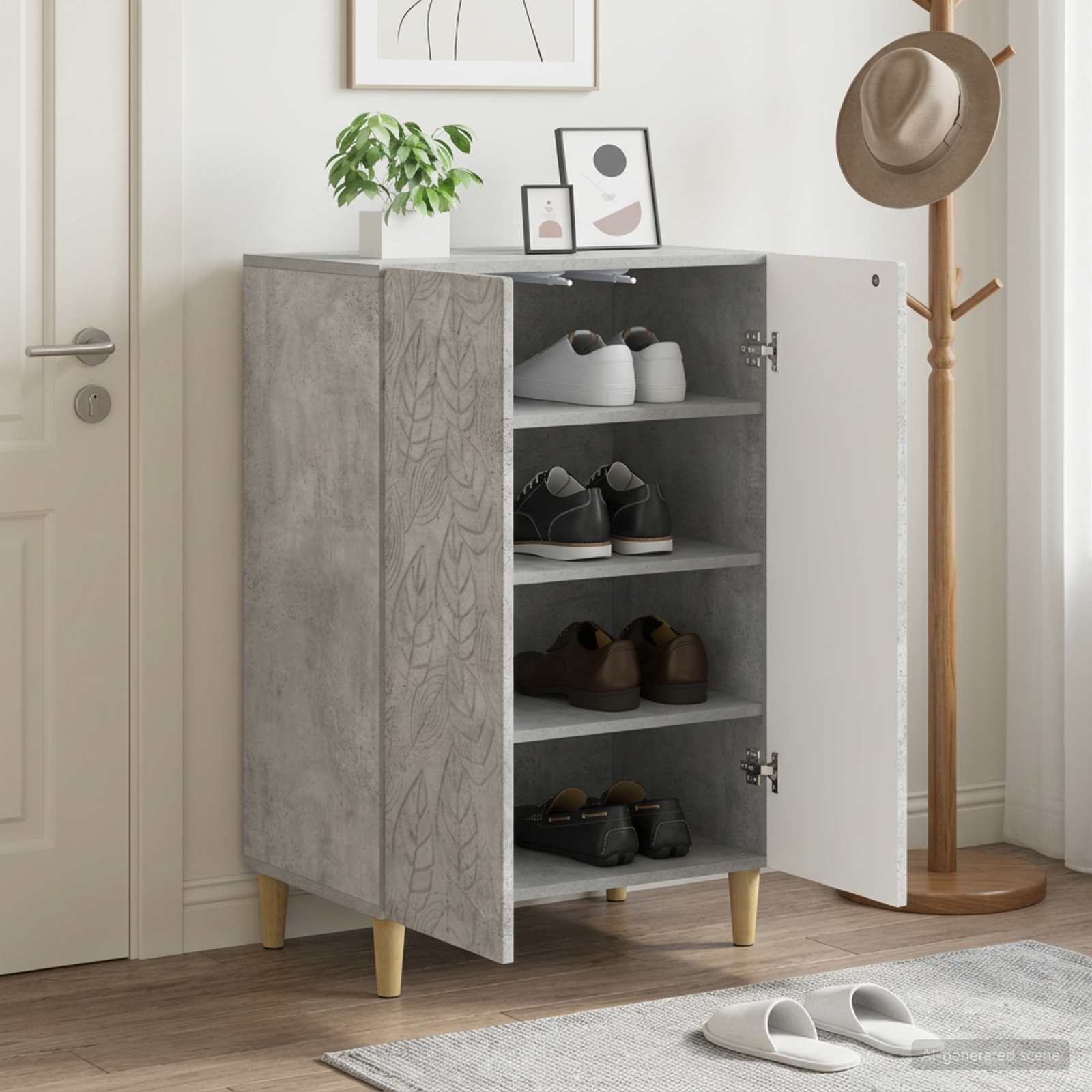 Kinga kapp DELFT 59,5 x 39,5 x 90 cm Tehispuit Betoonhall