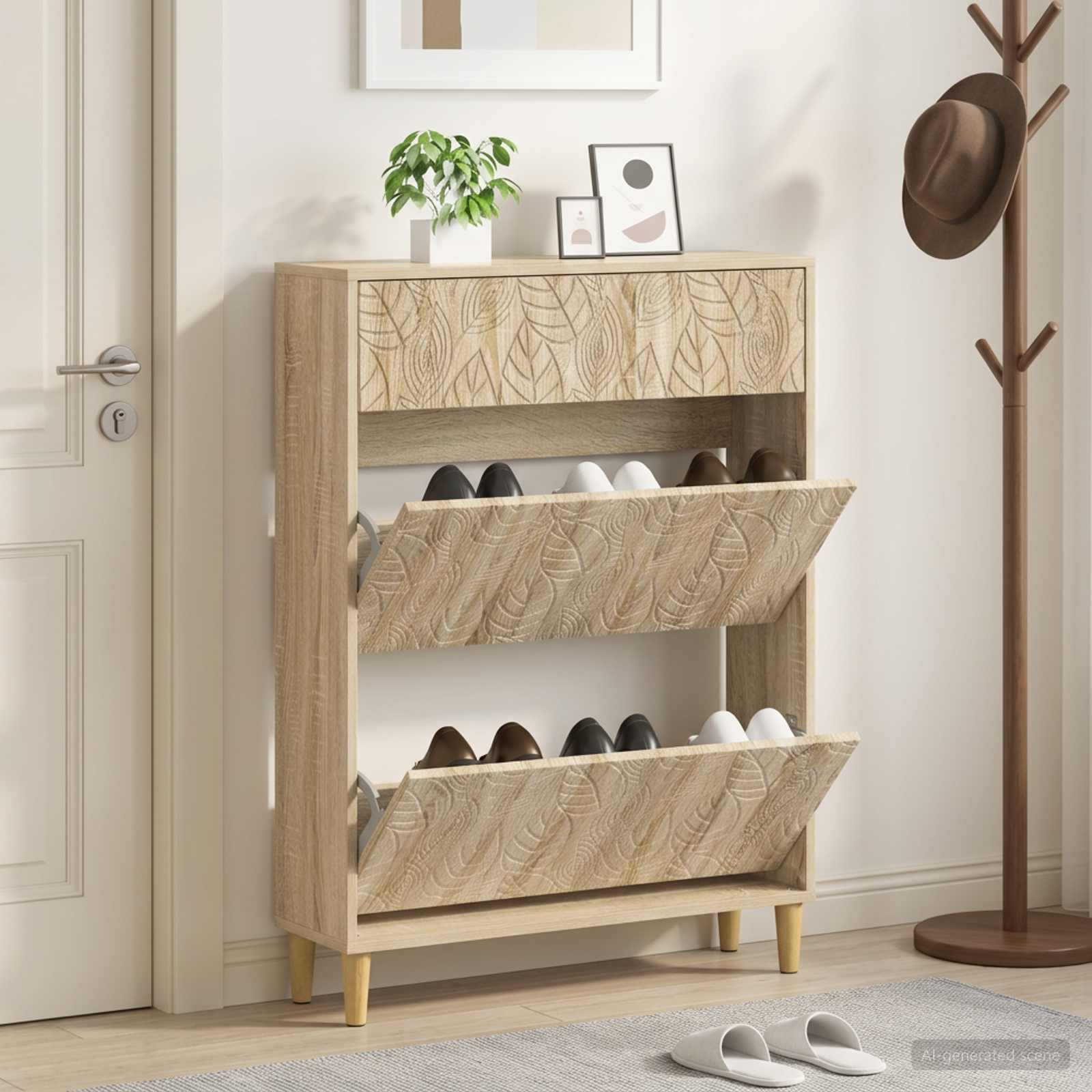 Kinga kapp DELFT 78 x 24 x 103 cm Tehispuit Sonoma tamm
