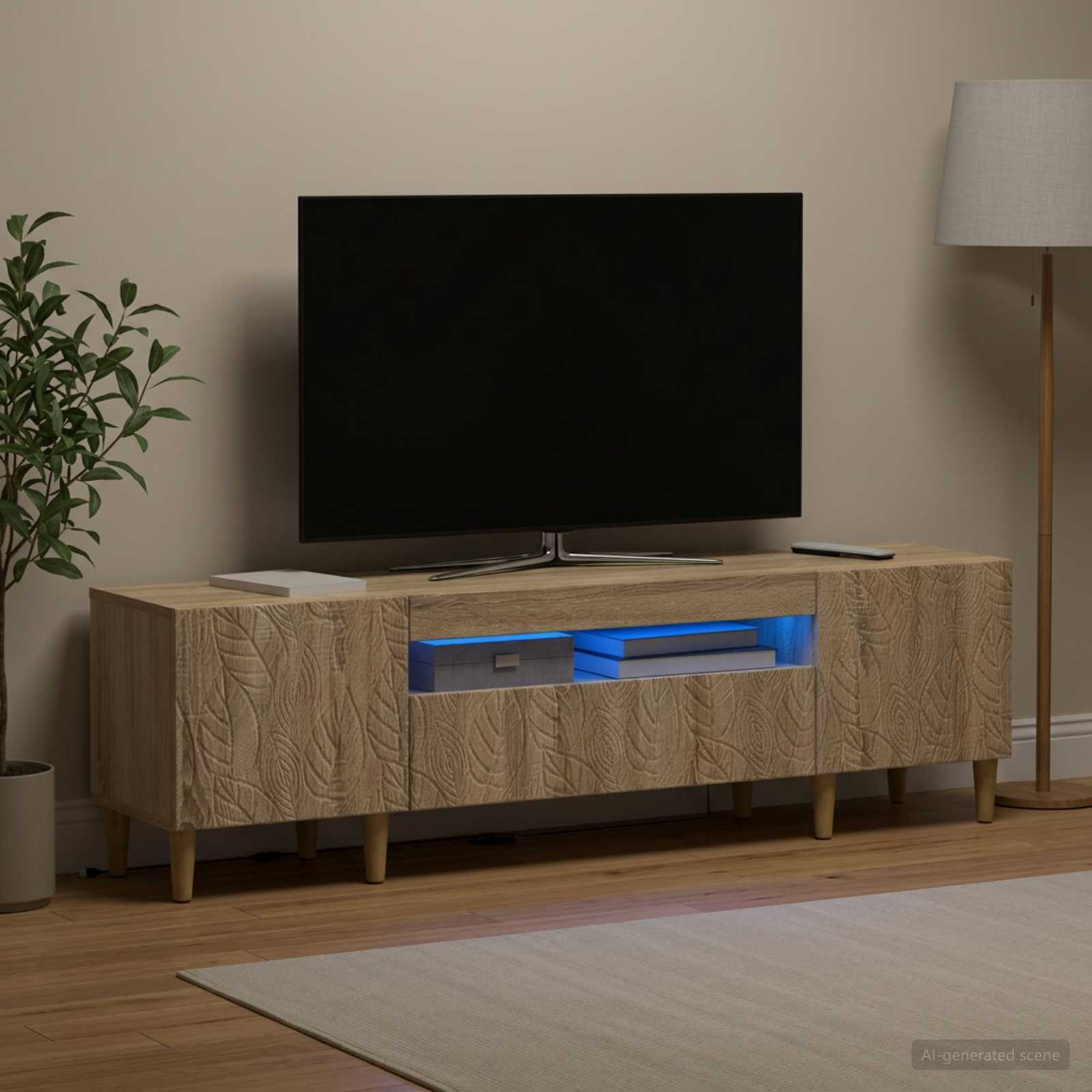 LED TV kapp DELFT 153 x 35 x 43 cm Sonoma tamm Tehispuit