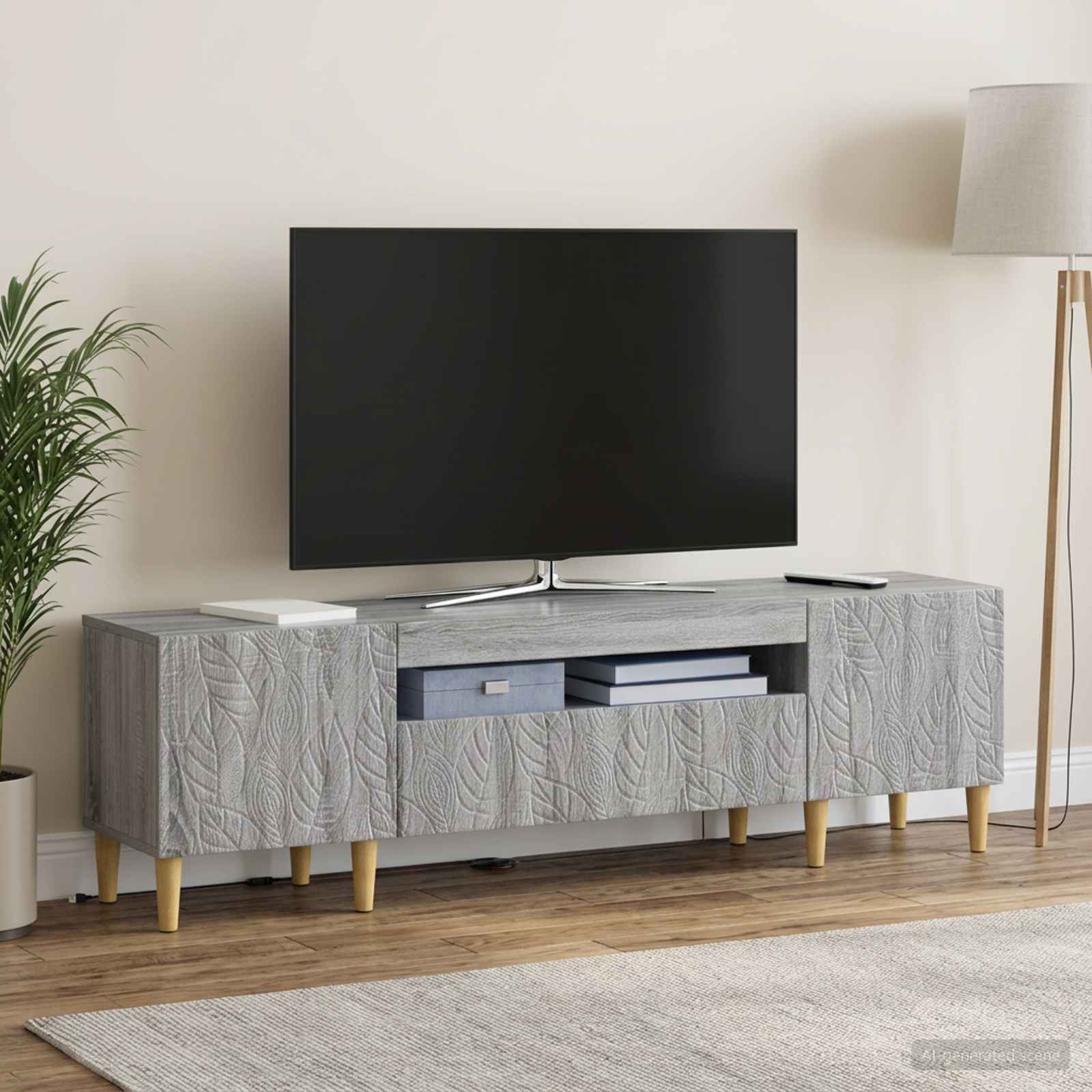 LED TV kapp DELFT 153 x 35 x 43 cm Hall Sonoma Tehispuit