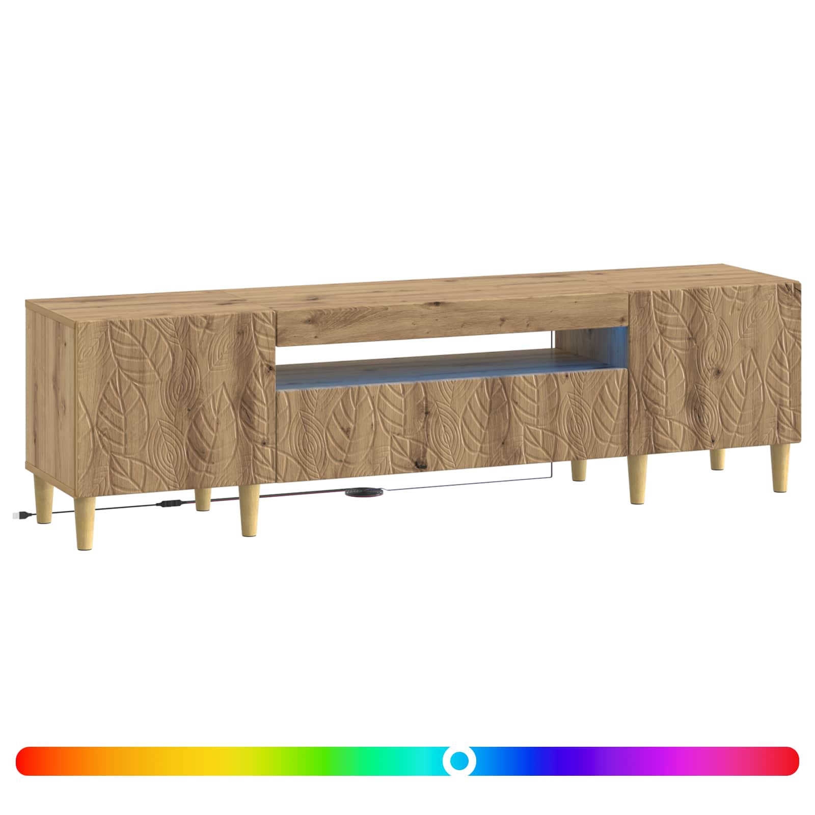 LED TV kapp DELFT 153 x 35 x 43 cm Artisan tamm Tehispuit