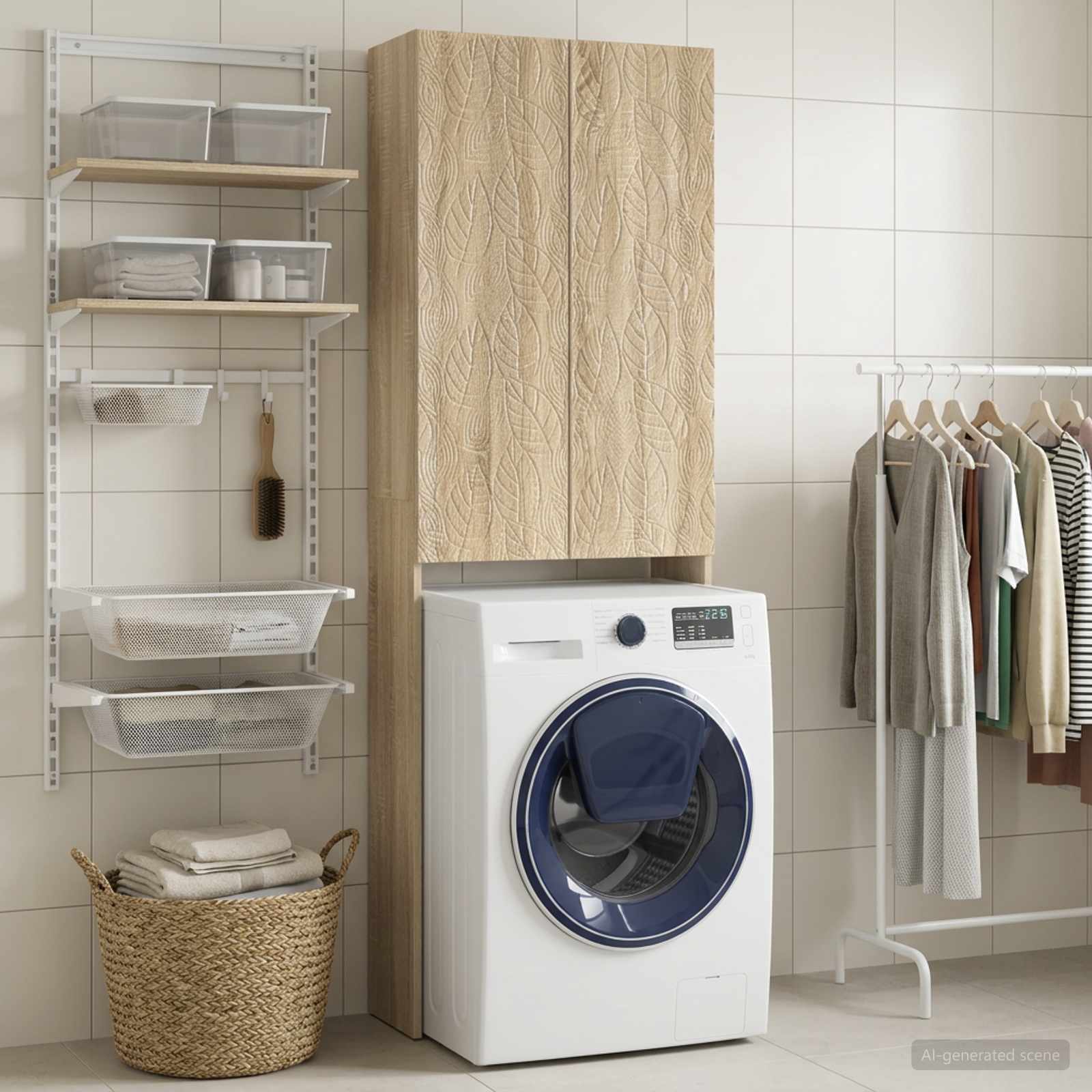 Tualettkabinet DELFT Sonoma tamm 66 x 25,5 x 190 cm Tehispuit