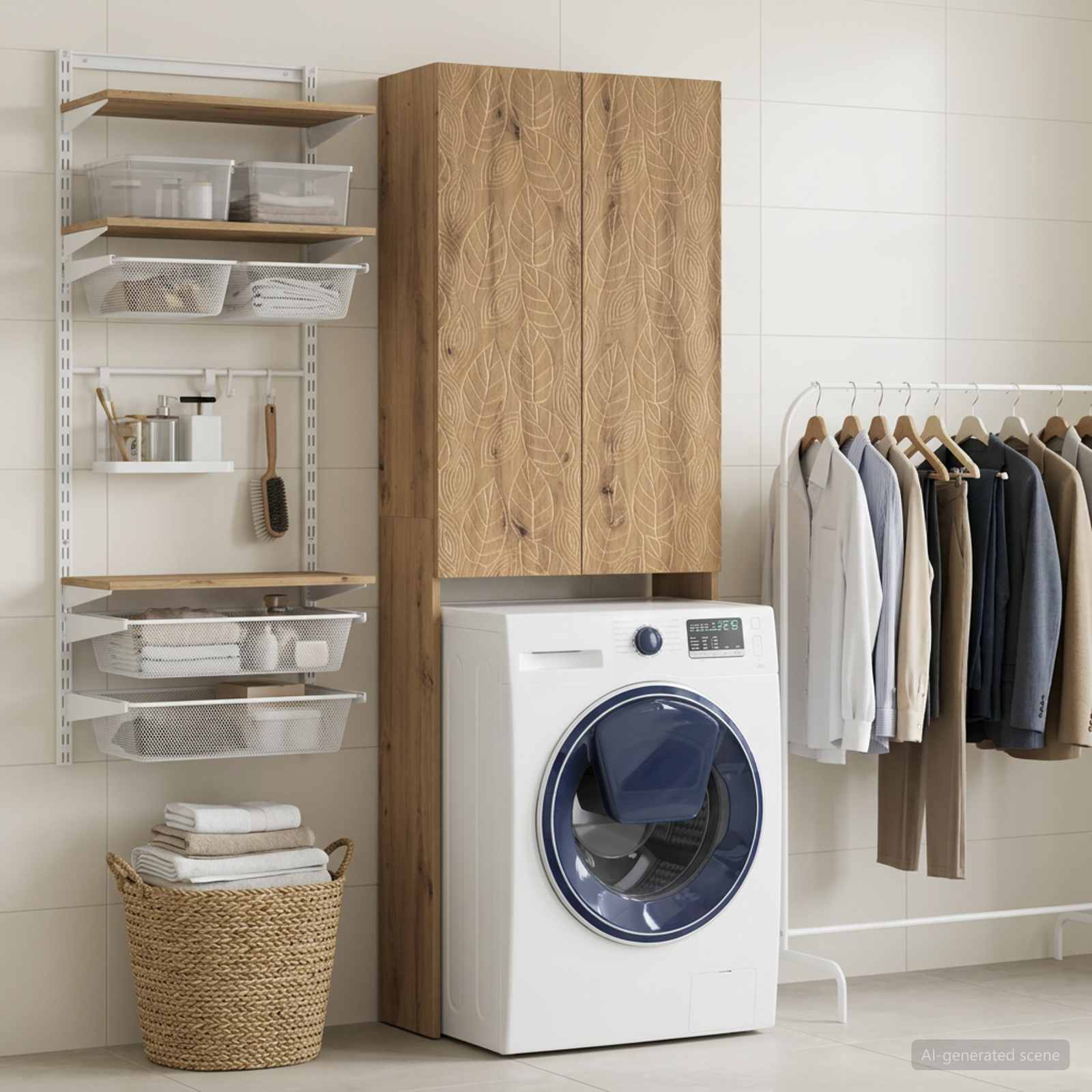Tualettkabinet DELFT Artisan tamm 66 x 25,5 x 190 cm Tehispuit