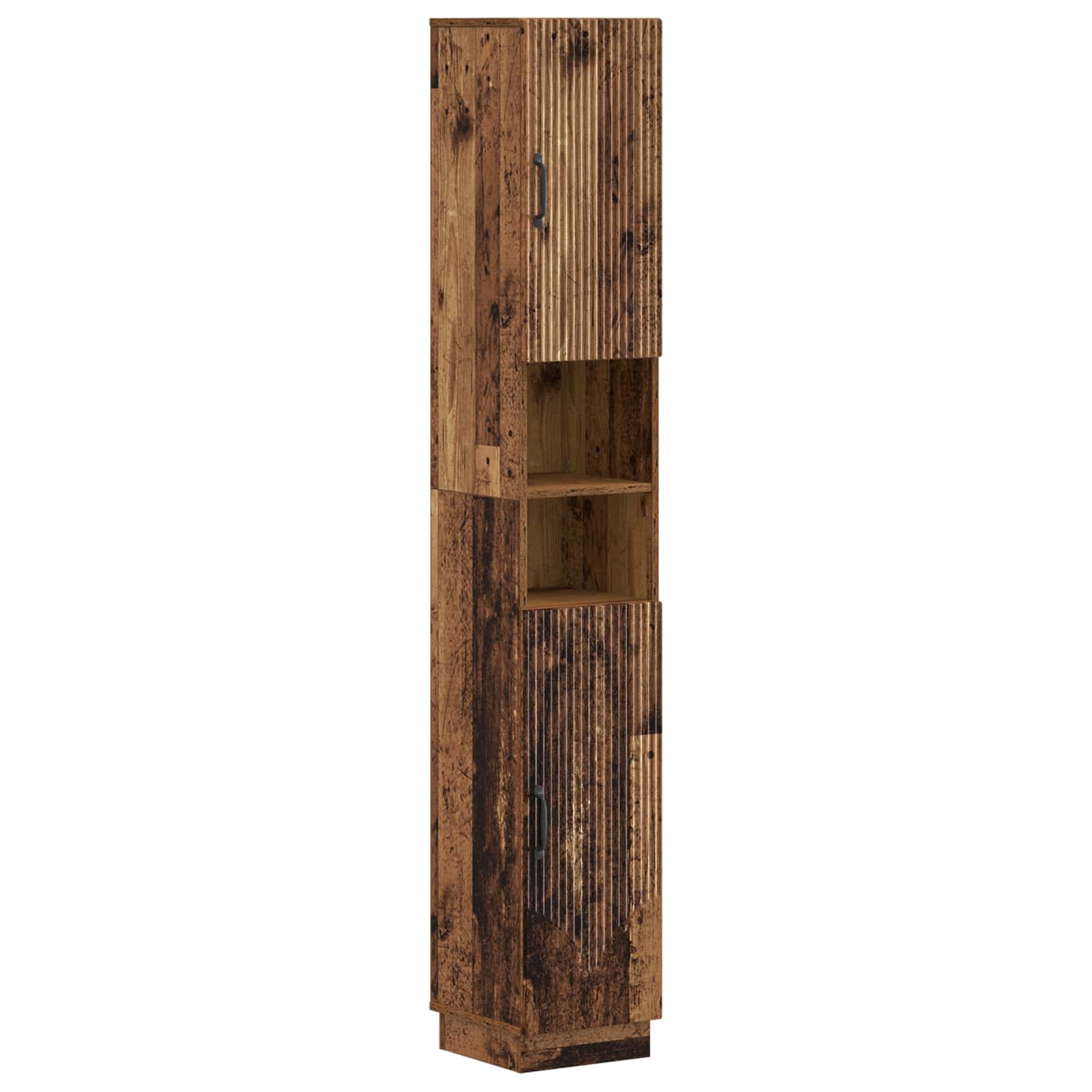 Vannitoa kapp avatud riiuliga HOORN Vana puit 30 x 31 x 187 cm