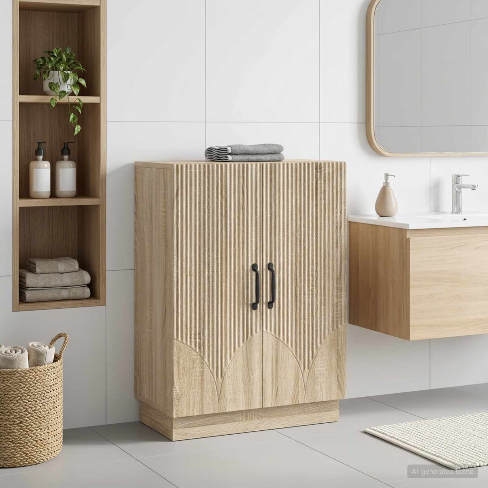 Vannitoa hoiukapp HOORN Sonoma tamm 59,5 x 31 x 77 cm Tehispuit
