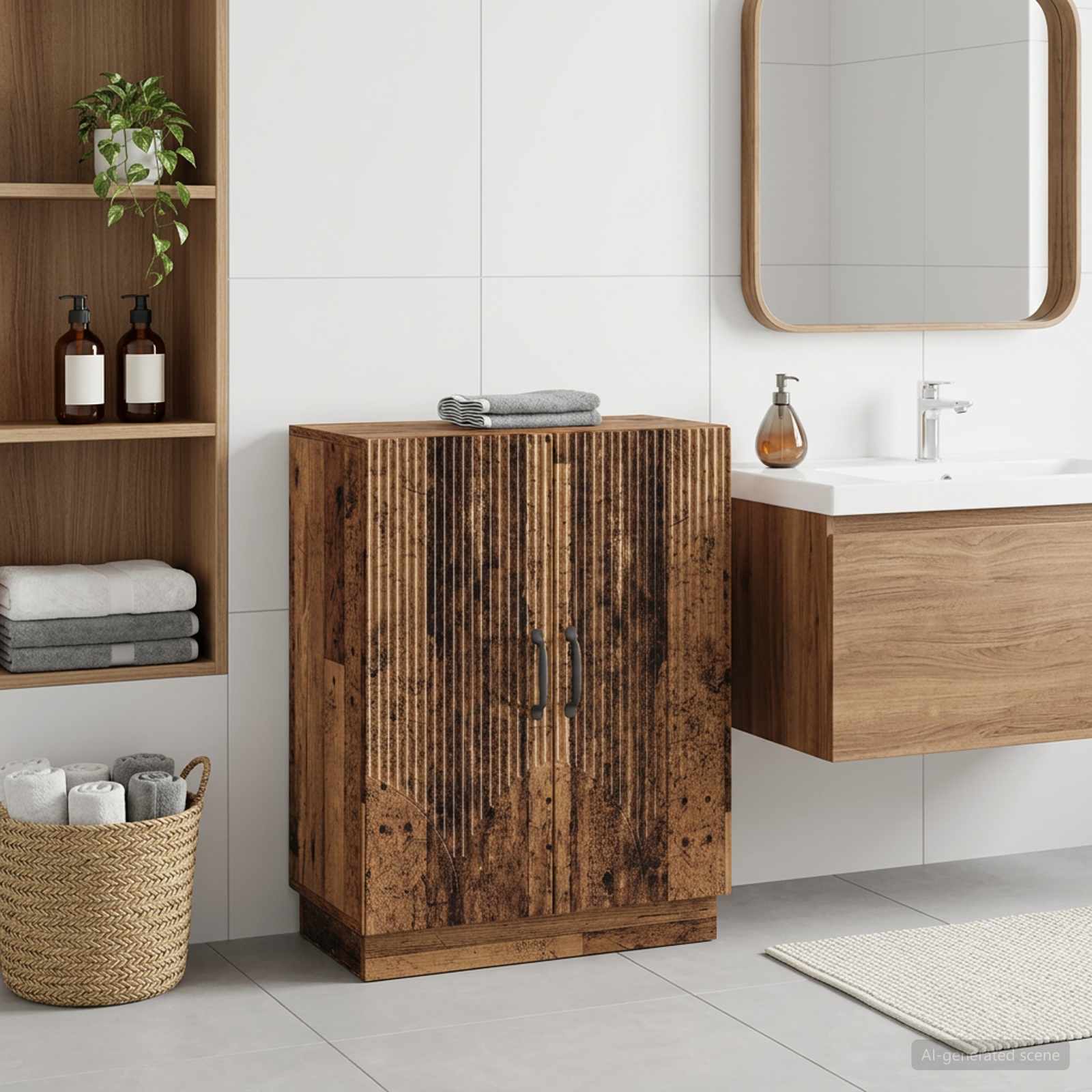 Vannitoa hoiukapp HOORN Vana puit 59,5 x 31 x 77 cm Tehispuit