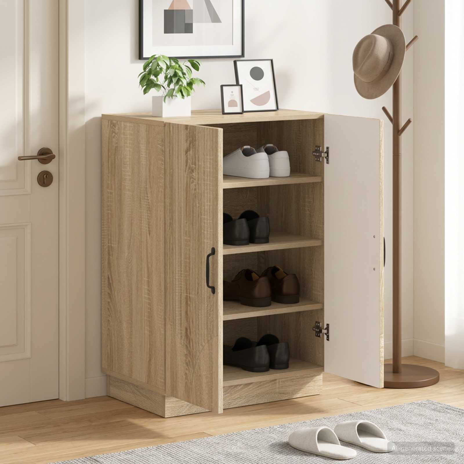 Kinga kapp HOORN 59,5 x 39,5 x 87 cm Tehispuit Sonoma tamm