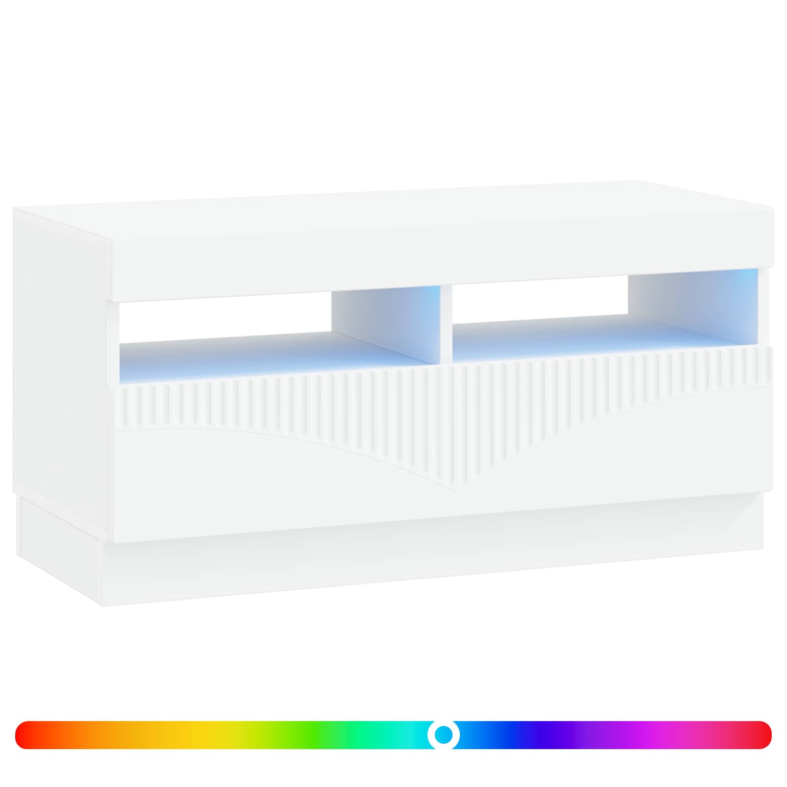 LED TV kapp Valge Tehispuit
