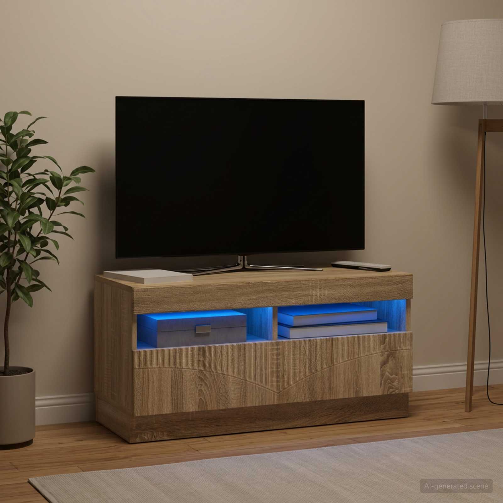 LED TV kapp Sonoma tamm Tehispuit