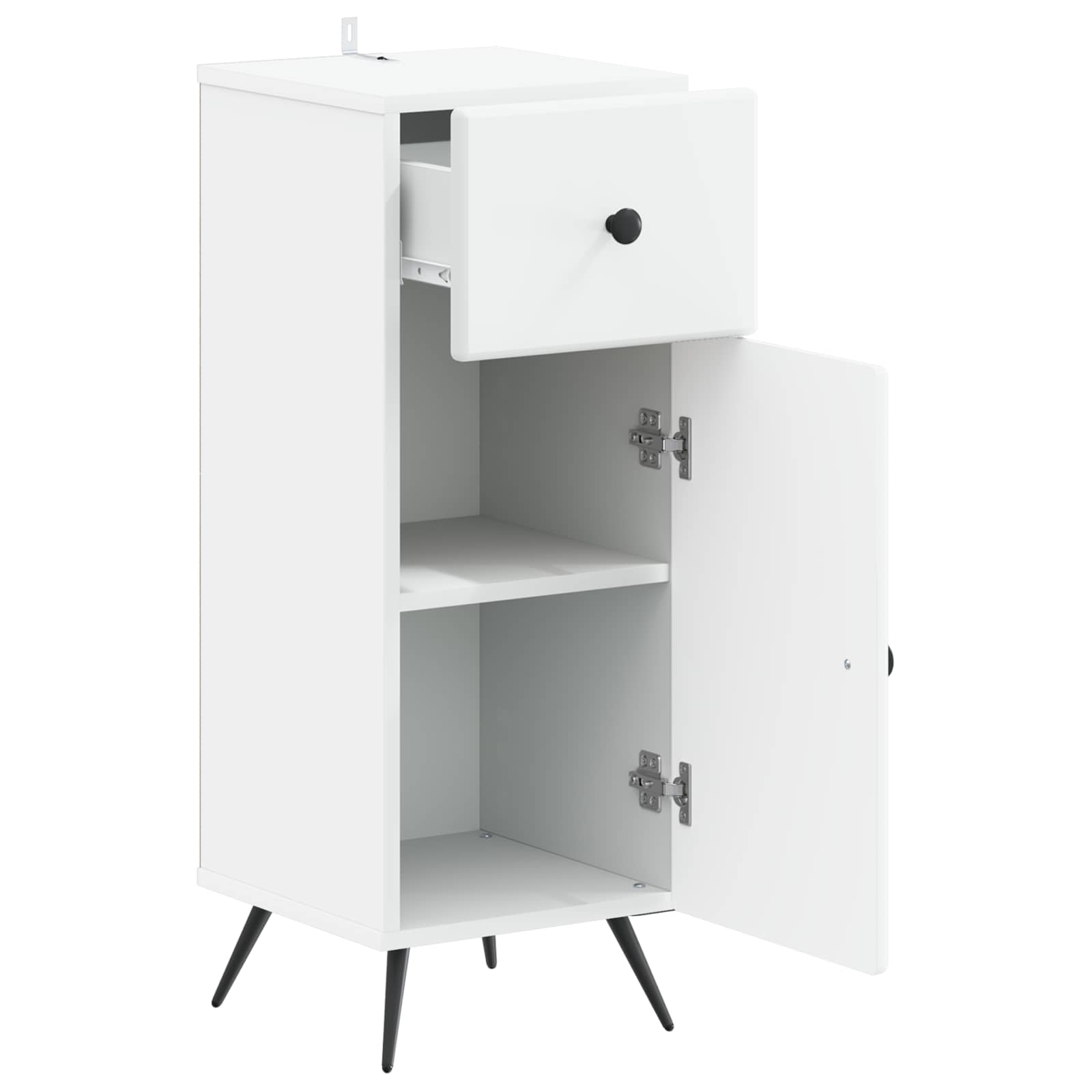 Vannitoa hoiukapp BREDA Valge 30 x 31 x 80 cm Tehispuit