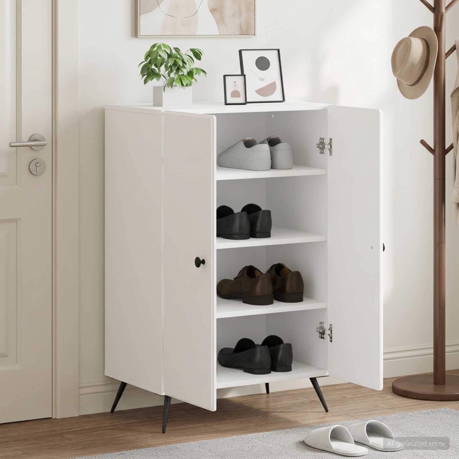 Kinga kapp BREDA 59,5 x 39,5 x 90 cm Tehispuit Valge