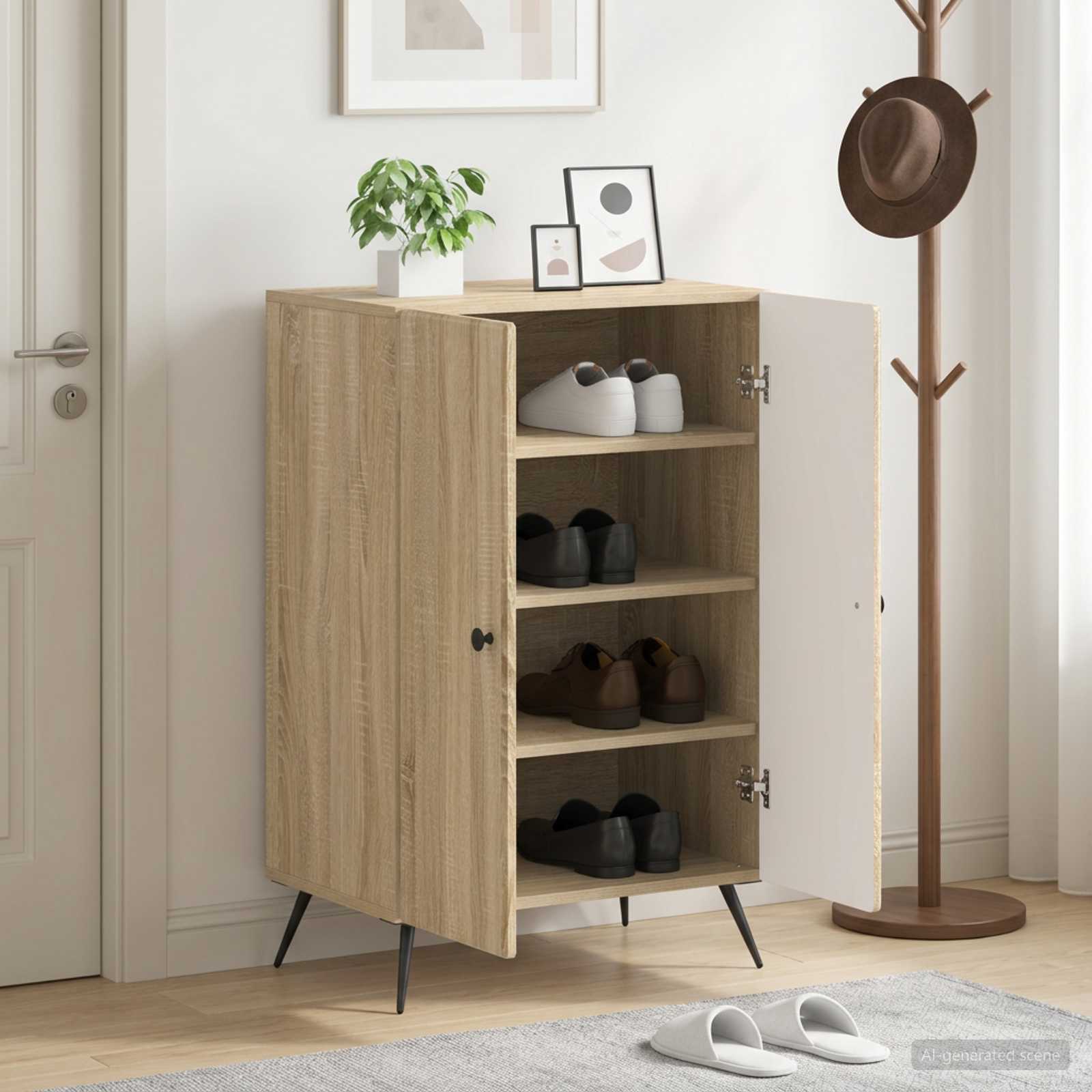 Kinga kapp BREDA 59,5 x 39,5 x 90 cm Tehispuit Sonoma tamm