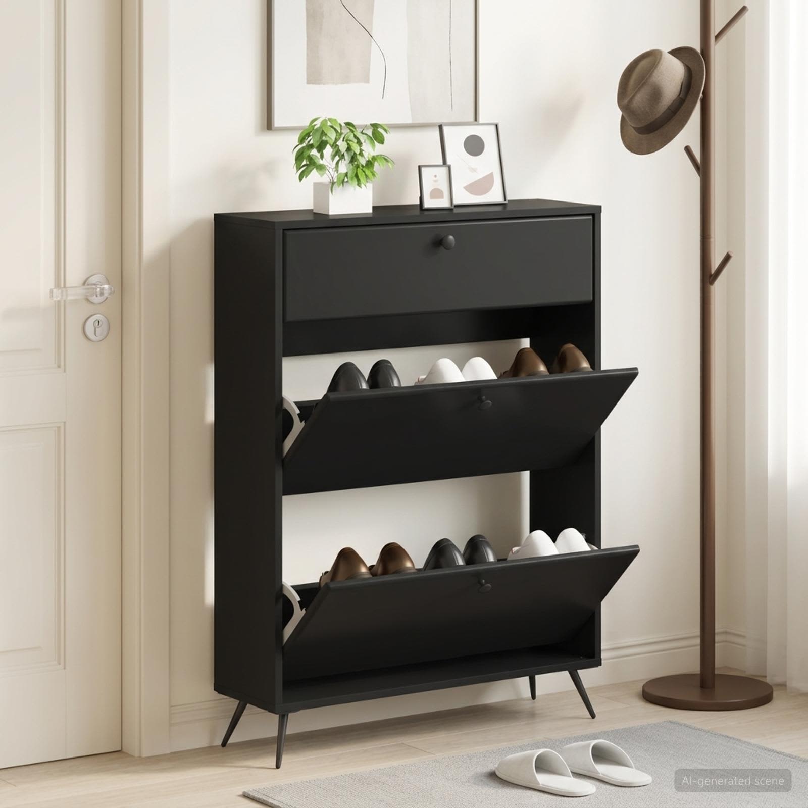 Kinga kapp BREDA 78 x 24 x 103 cm Tehispuit Must