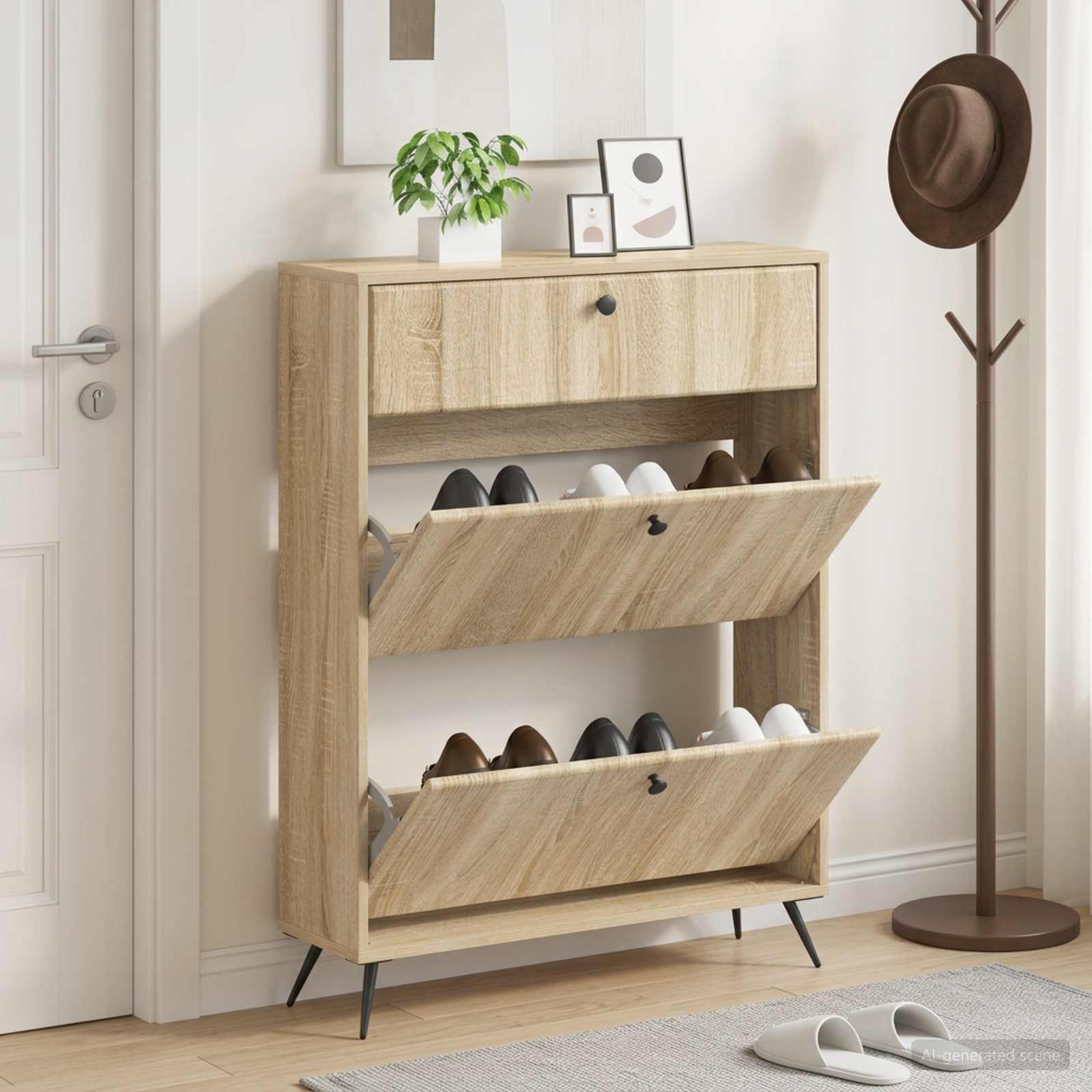 Kinga kapp BREDA 78 x 24 x 103 cm Tehispuit Sonoma tamm