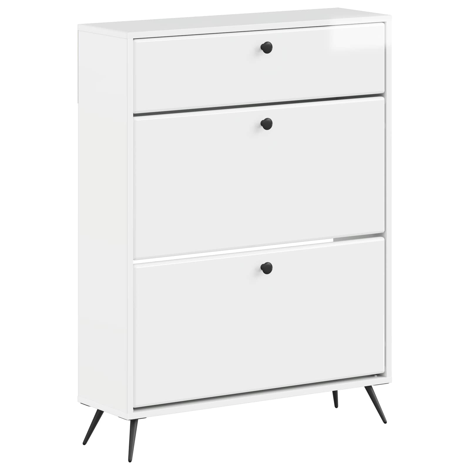 Kinga kapp BREDA 78 x 24 x 103 cm Tehispuit Kõrgläikega valge
