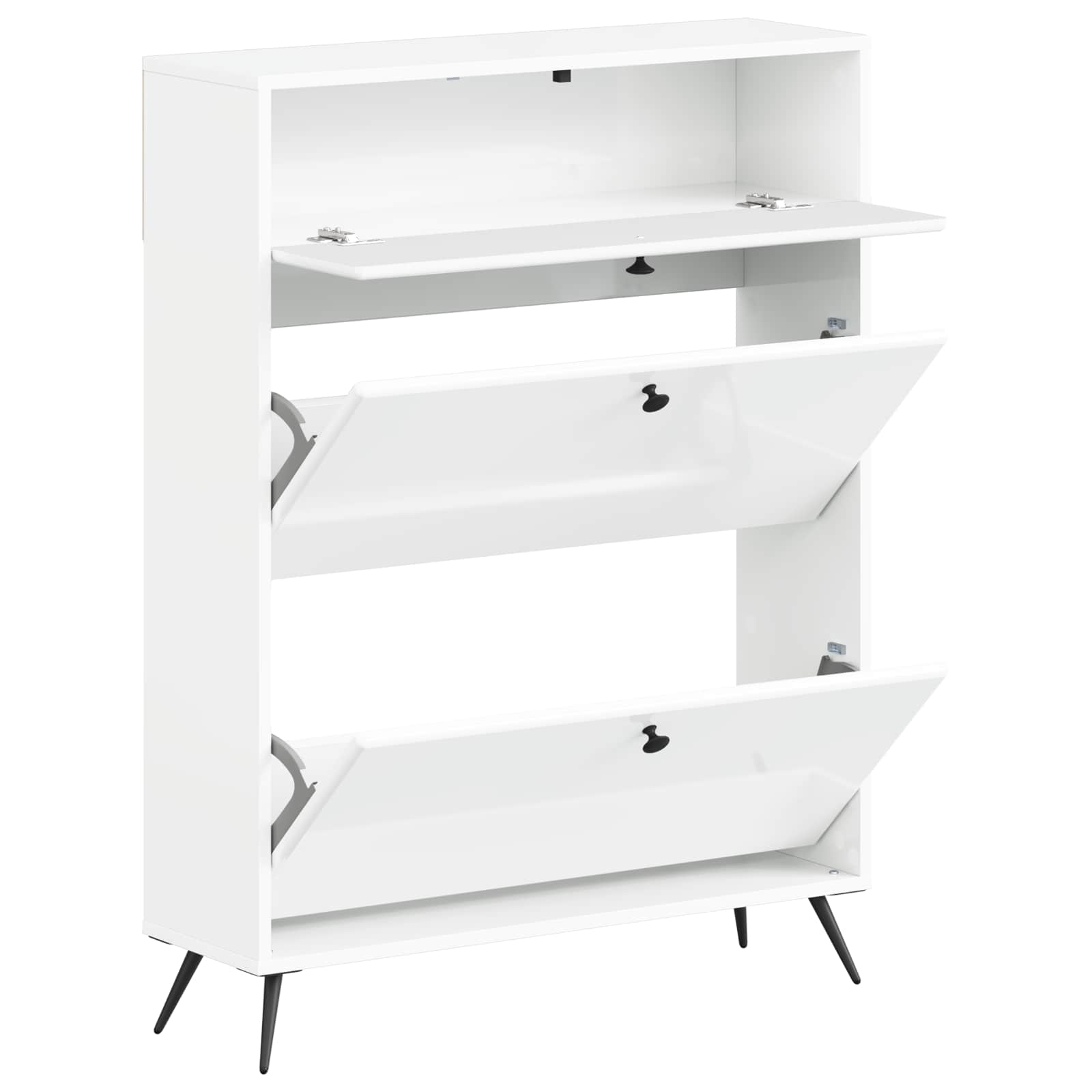 Kinga kapp BREDA 78 x 24 x 103 cm Tehispuit Kõrgläikega valge