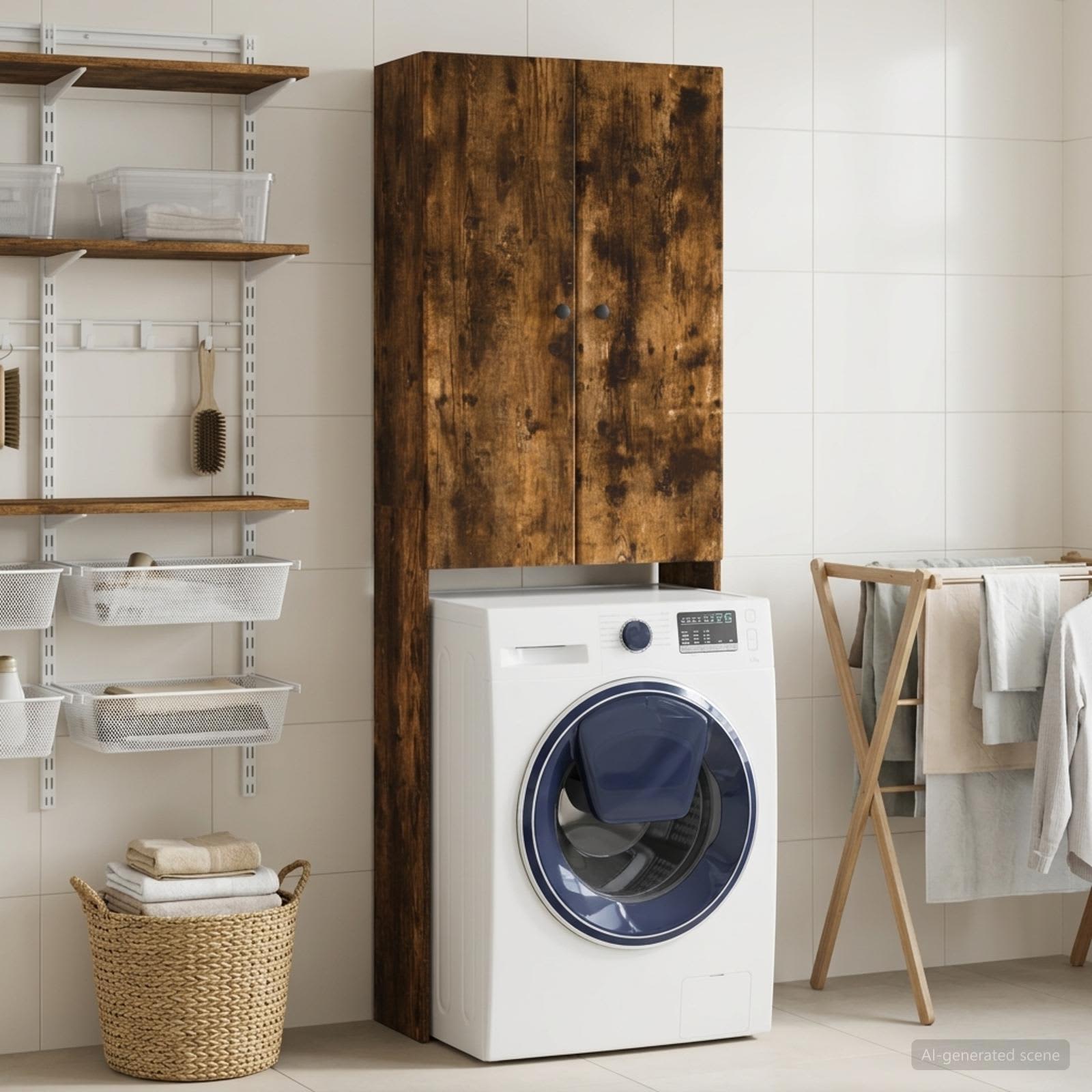 Tualettkabinet BREDA Suitsutatud tamm 66 x 25,5 x 190 cm
