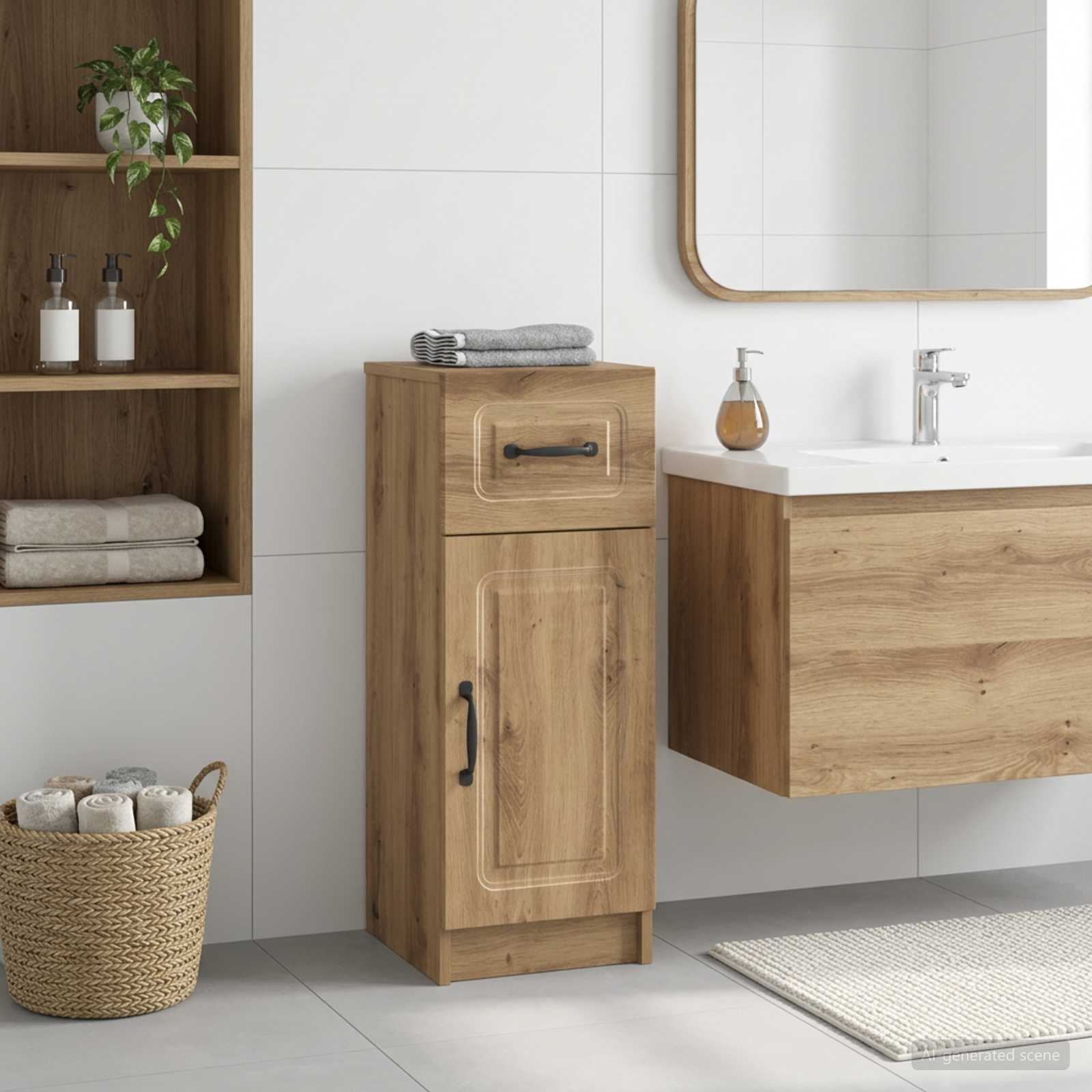 Vannitoa hoiukapp UTRECHT Artisan tamm 30 x 31 x 77 cm