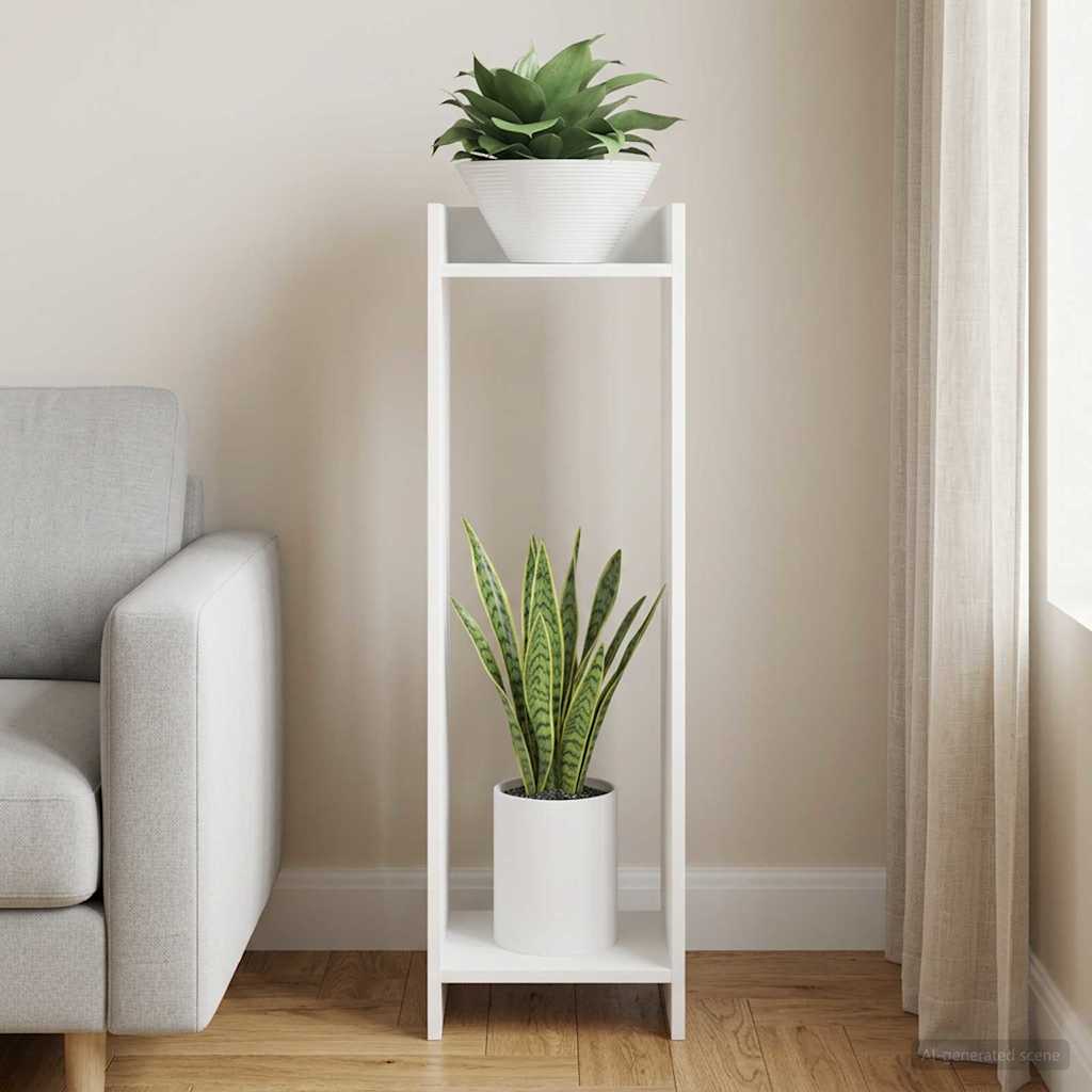 Taimede alus Valge 30 x 30 x 100 cm Tehispuit