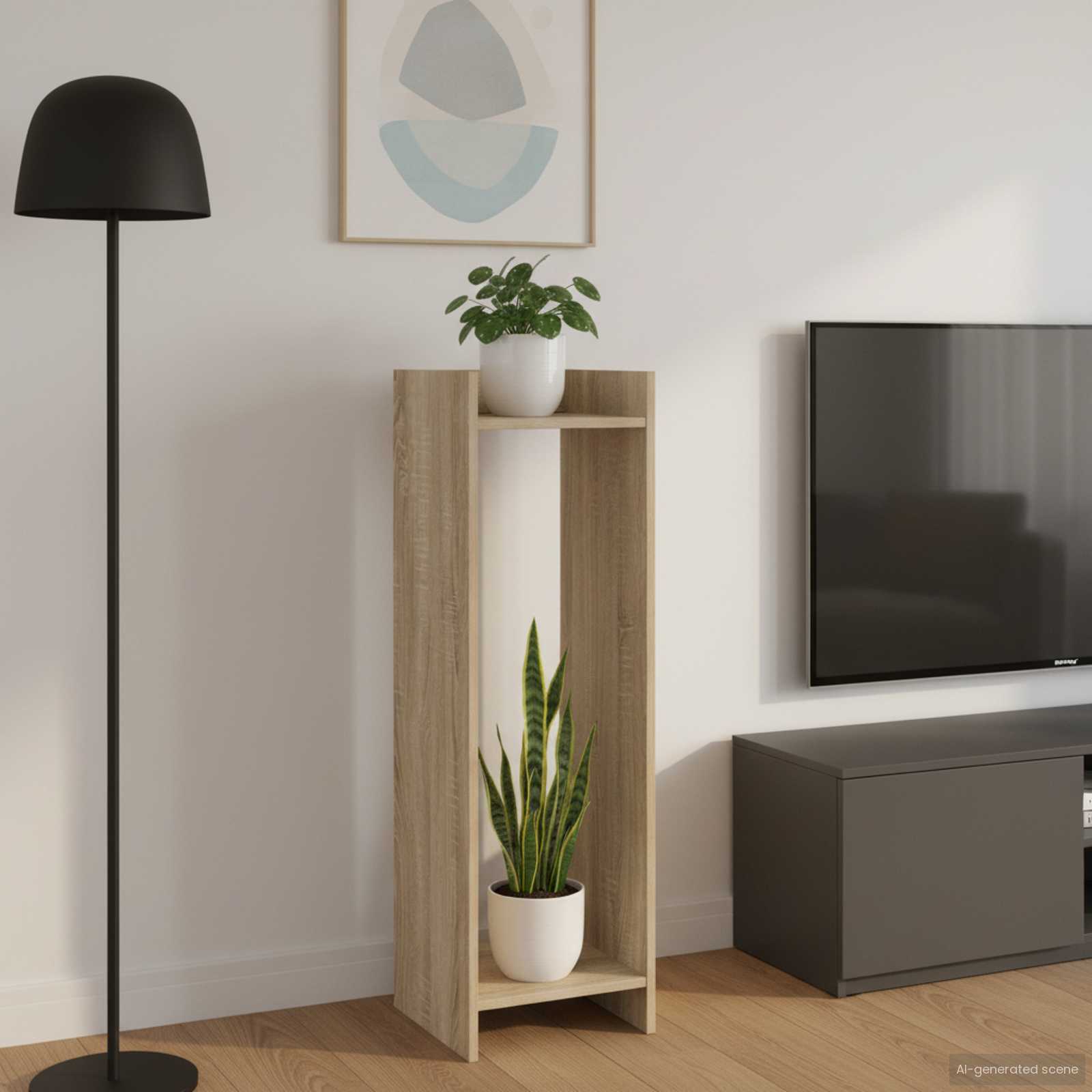 Taimede alus Sonoma tamm 30 x 30 x 100 cm Tehispuit