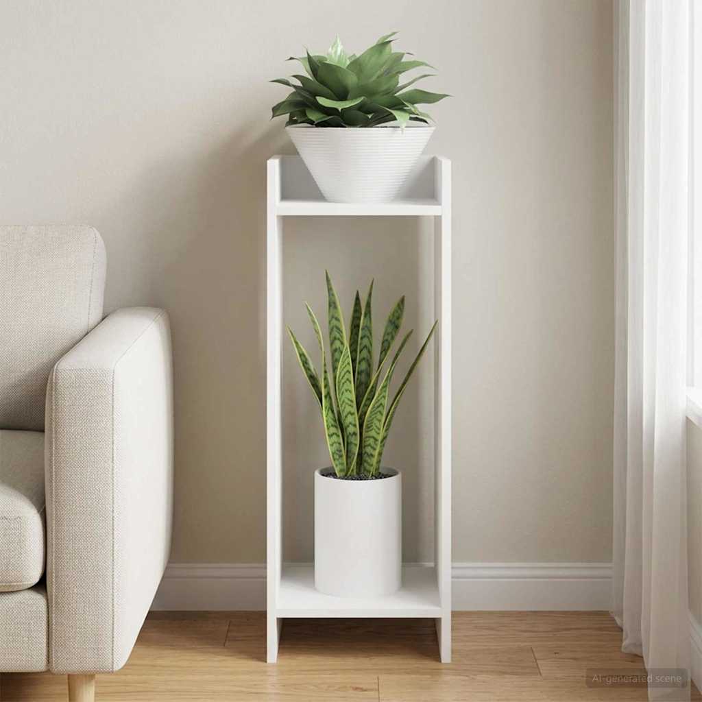 Taimede alus Valge 30 x 30 x 80 cm Tehispuit