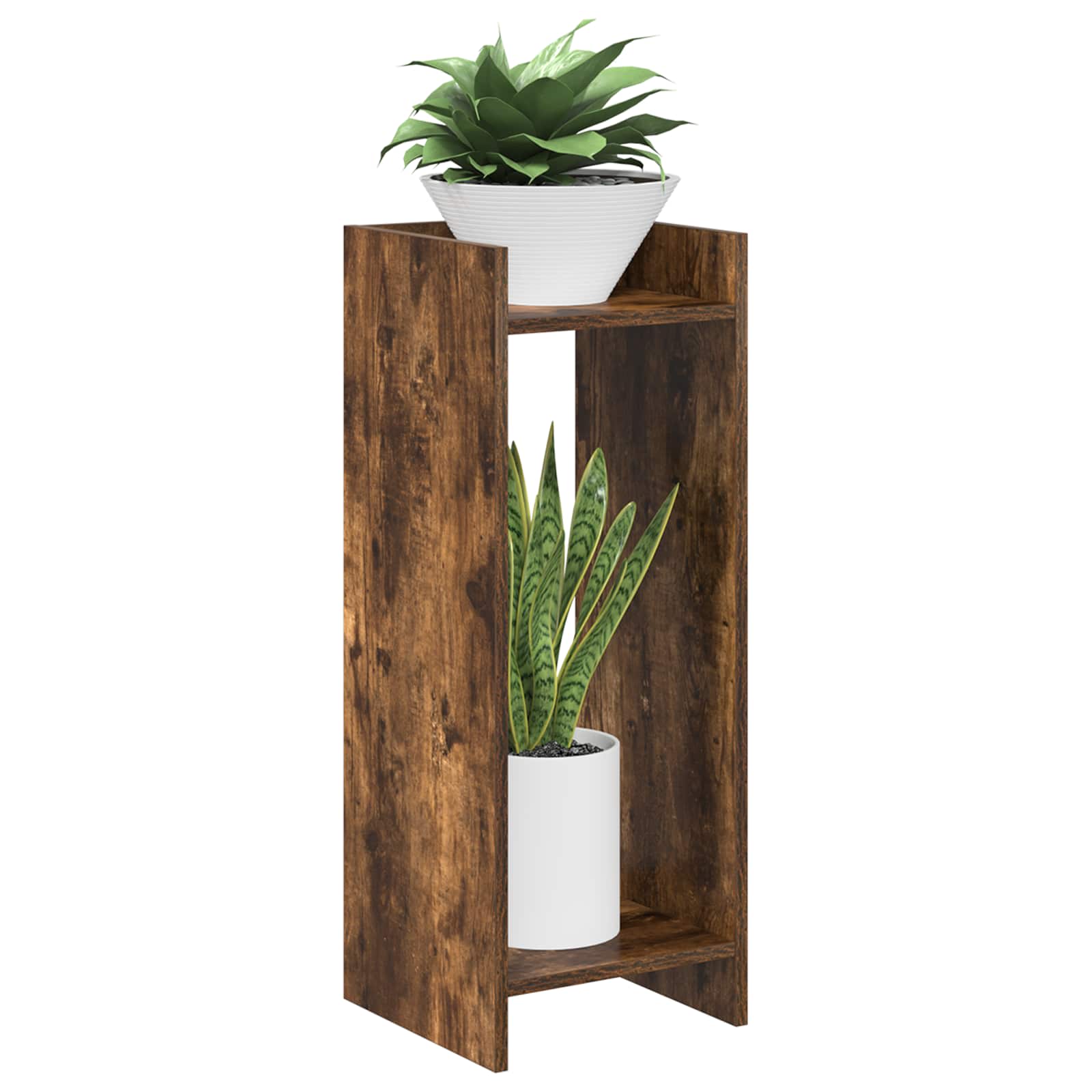 Taimede alus Suitsutatud tamm 30 x 30 x 80 cm Tehispuit