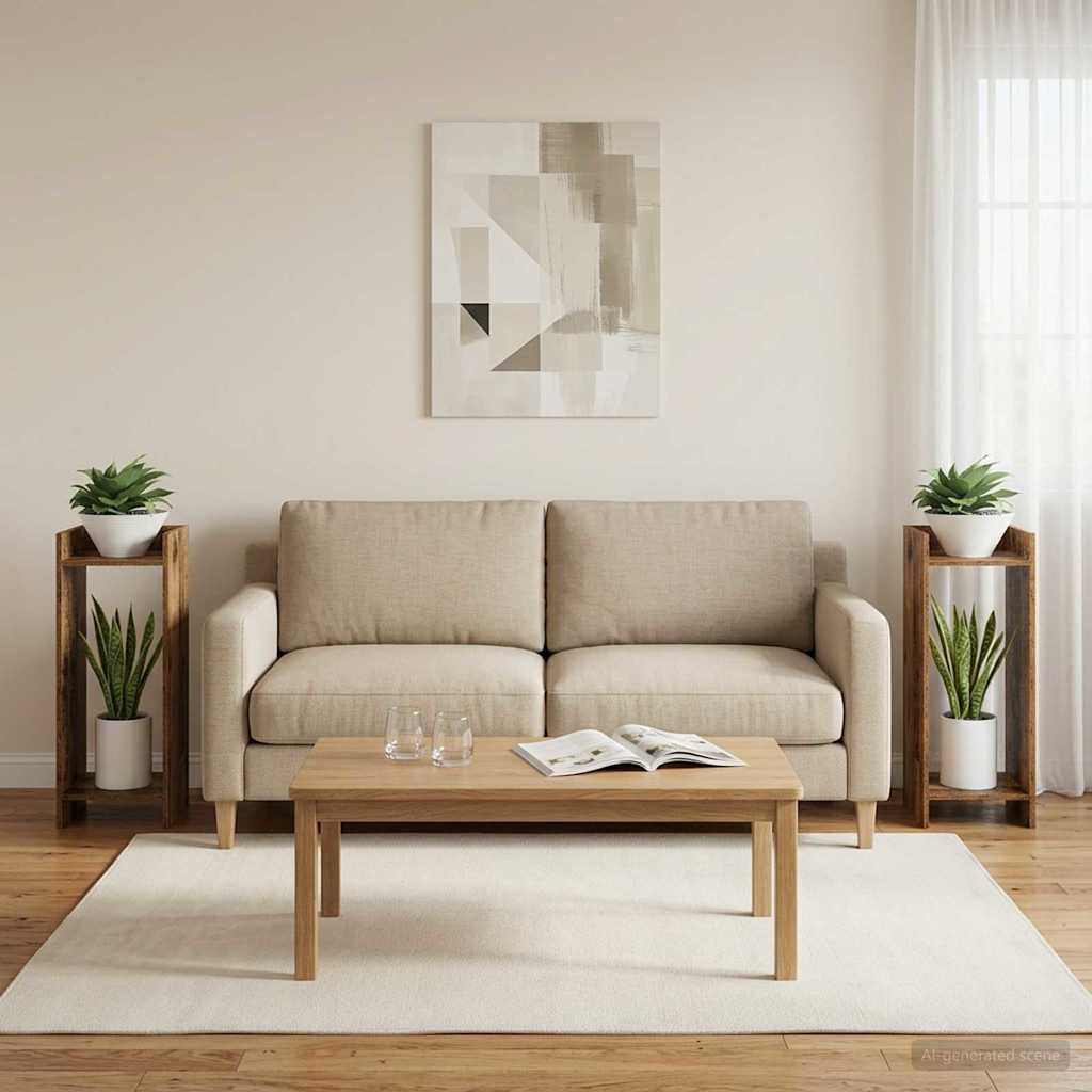 Taimede alus 2 tk Vana puit 30 x 30 x 80 cm Tehispuit