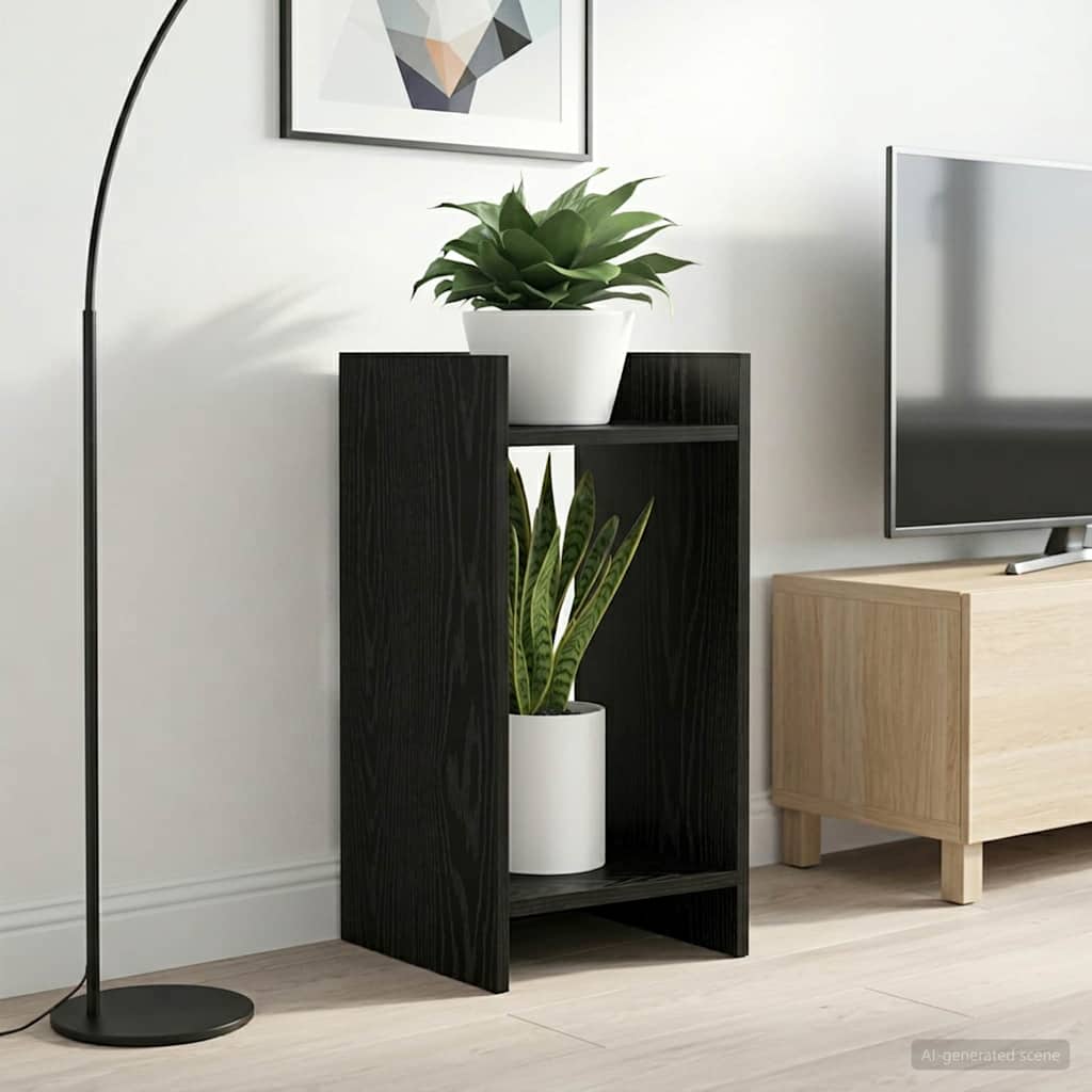 Taimede alus Must tamm 30 x 30 x 60 cm Tehispuit