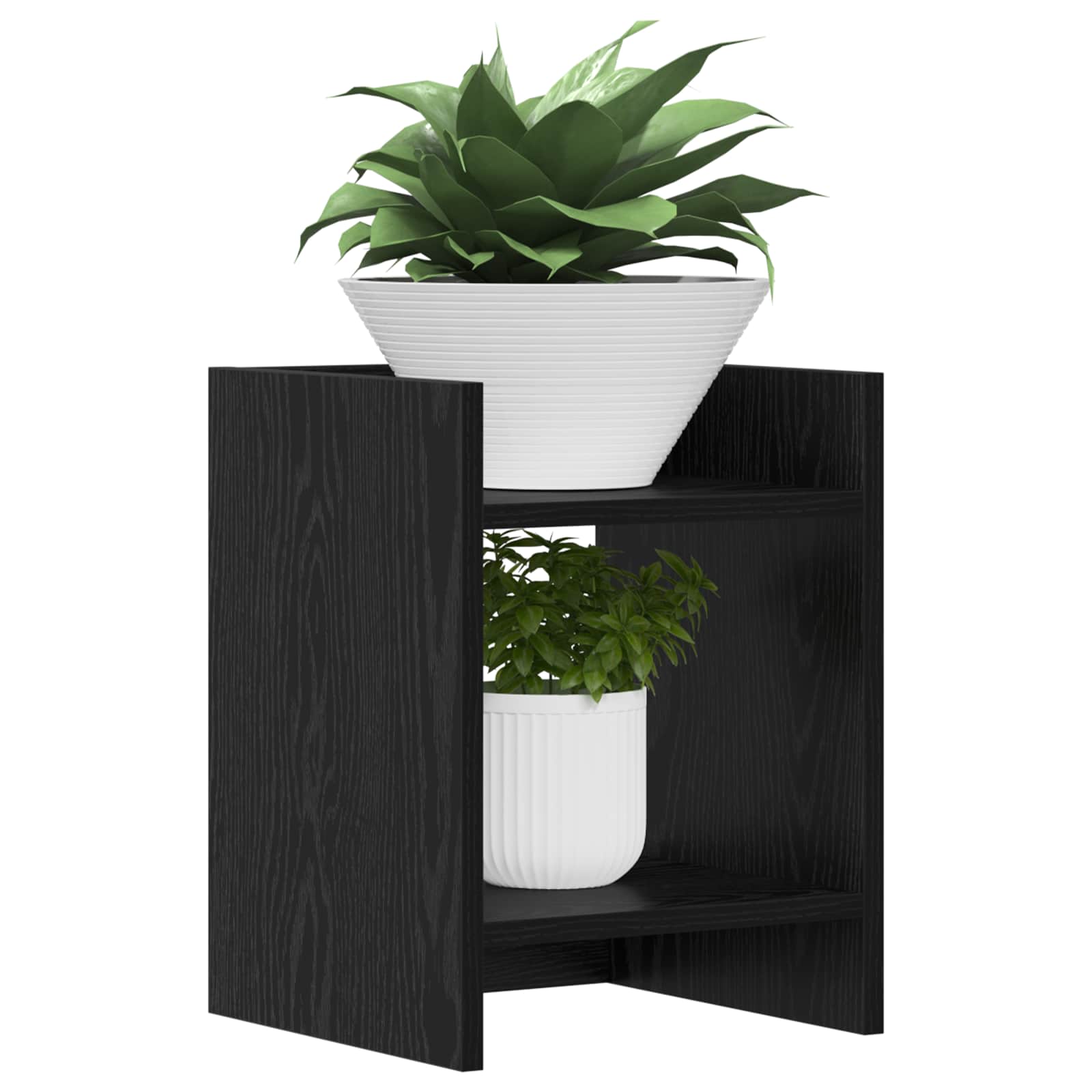 Taimede alus Must tamm 30 x 30 x 40 cm Tehispuit