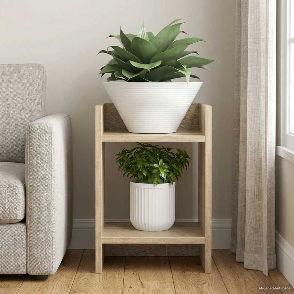 Taimede alus Sonoma tamm 30 x 30 x 40 cm Tehispuit