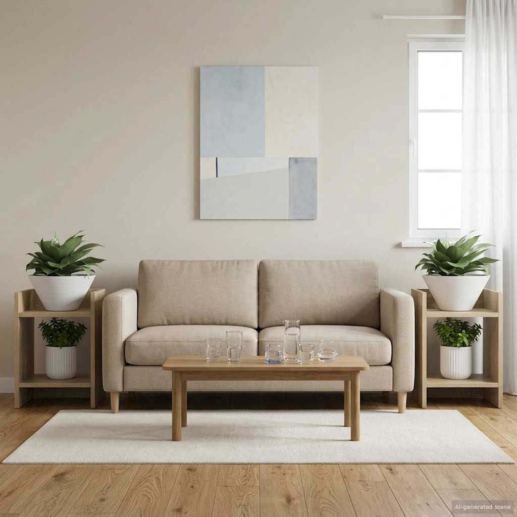 Taimede alus 2 tk Sonoma tamm 30 x 30 x 40 cm Tehispuit