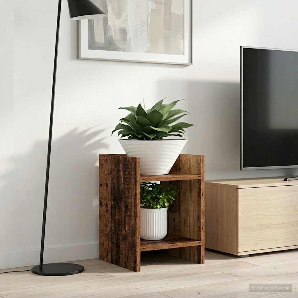 Taimede alus 2 tk Vana puit 30 x 30 x 40 cm Tehispuit