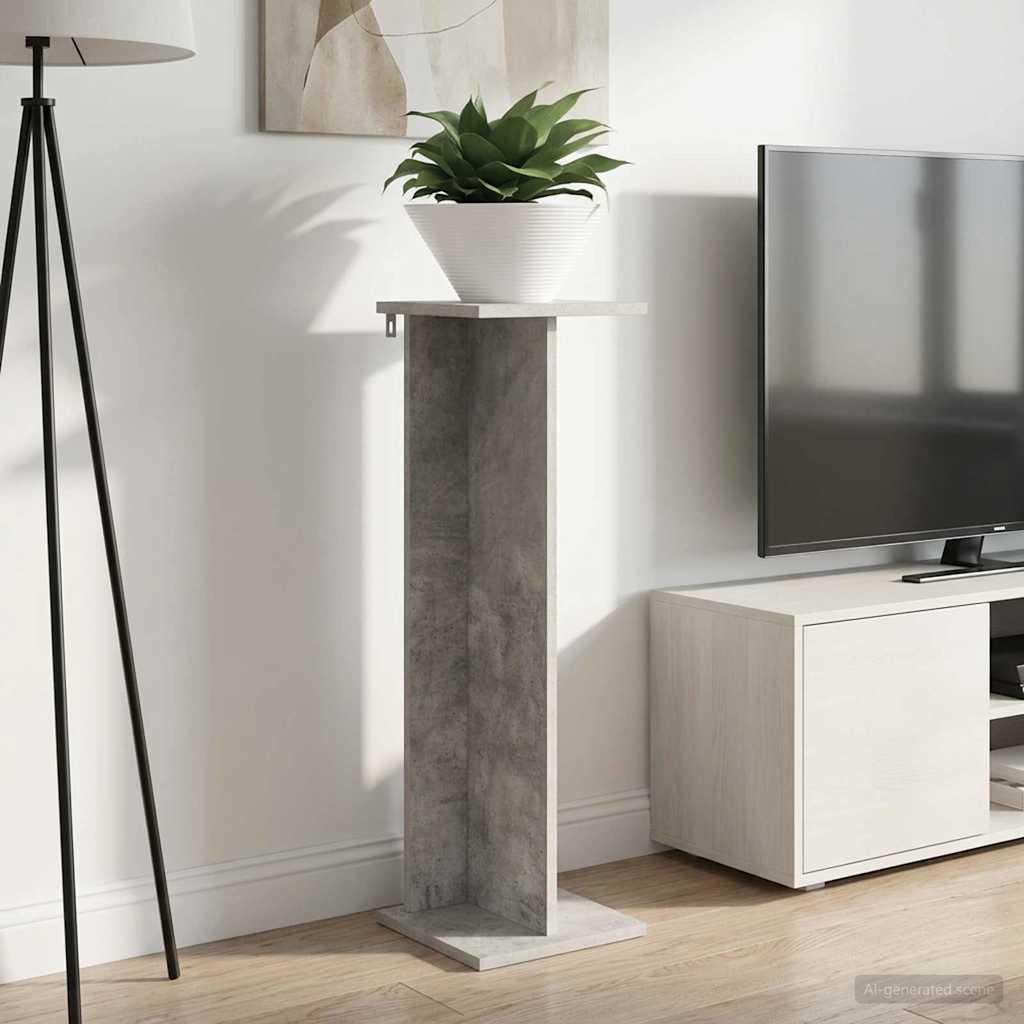 Taimede alus Betoonhall 25 x 25,5 x 80,5 cm Tehispuit