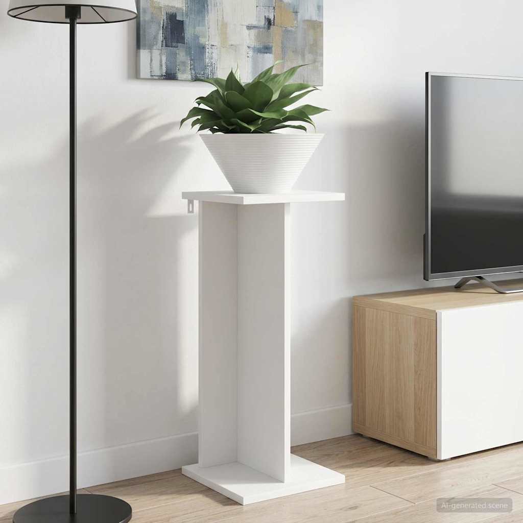 Taimede alus 2 tk Valge 25 x 25,5 x 60,5 cm Tehispuit