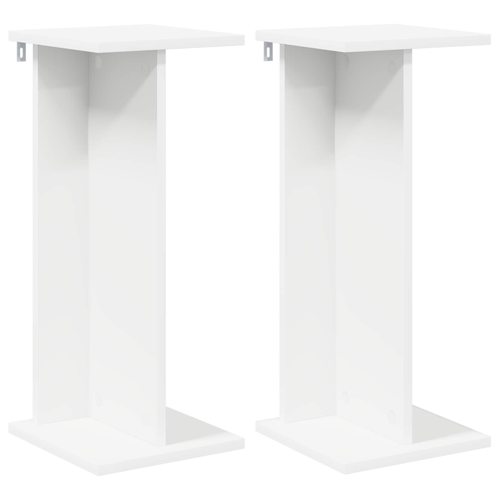 Taimede alus 2 tk Valge 25 x 25,5 x 60,5 cm Tehispuit