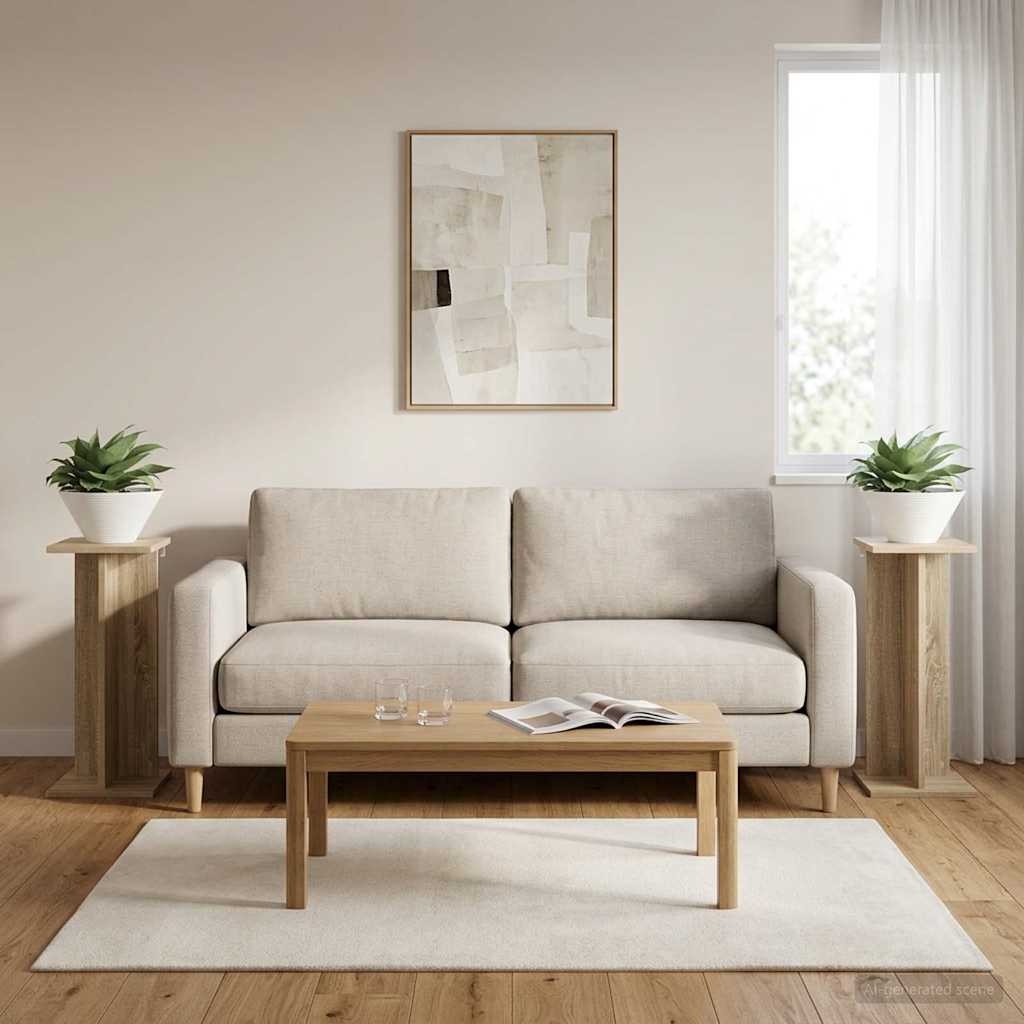 Taimede alus 2 tk Sonoma tamm 25 x 25,5 x 60,5 cm Tehispuit