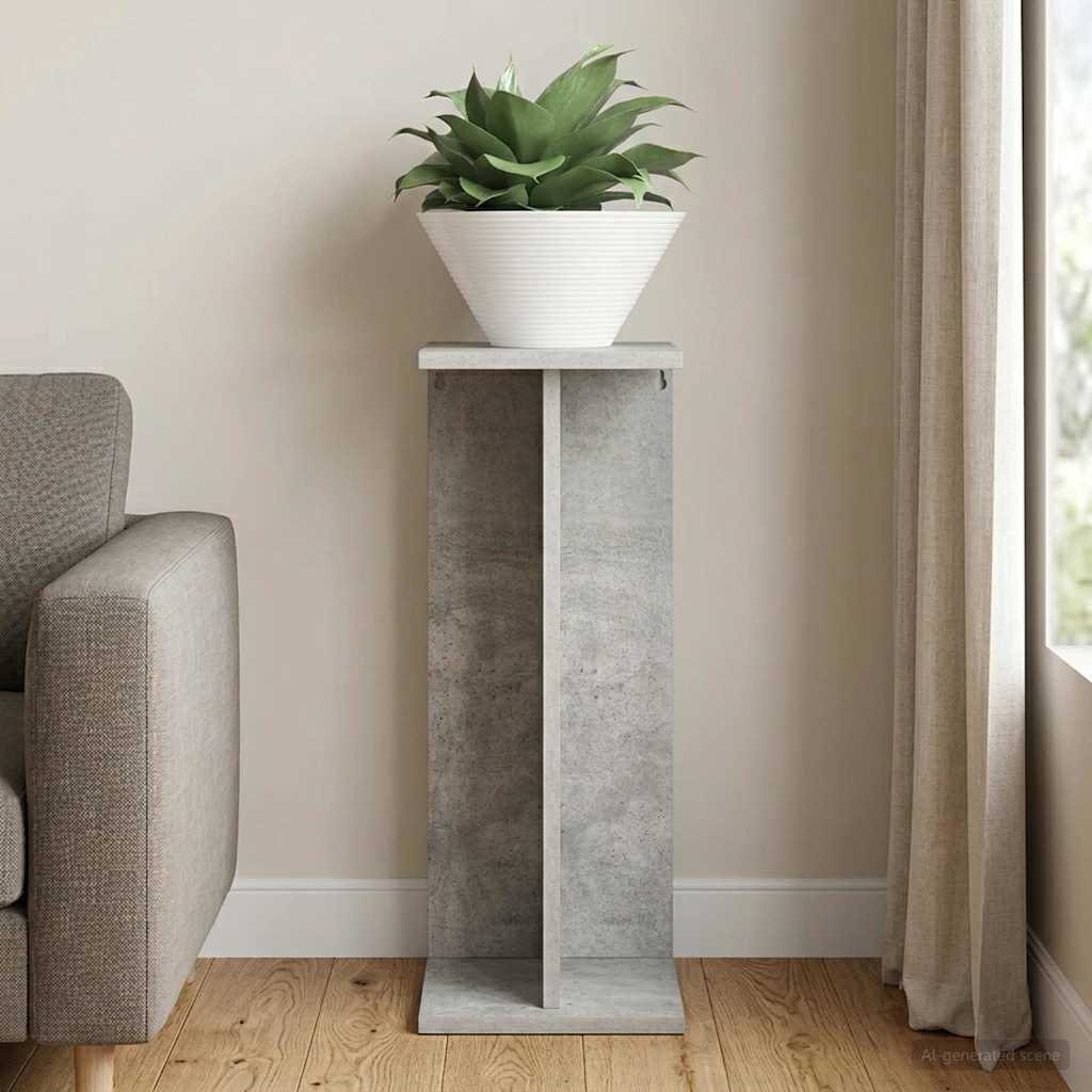 Taimede alus Betoonhall 25 x 25,5 x 60,5 cm Tehispuit