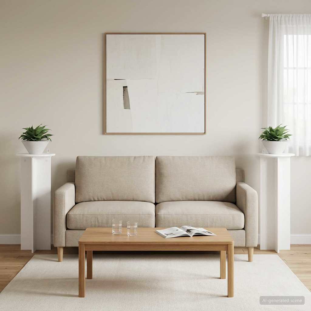 Taimede alus 2 tk Valge Ø40 x 100 cm Tehispuit