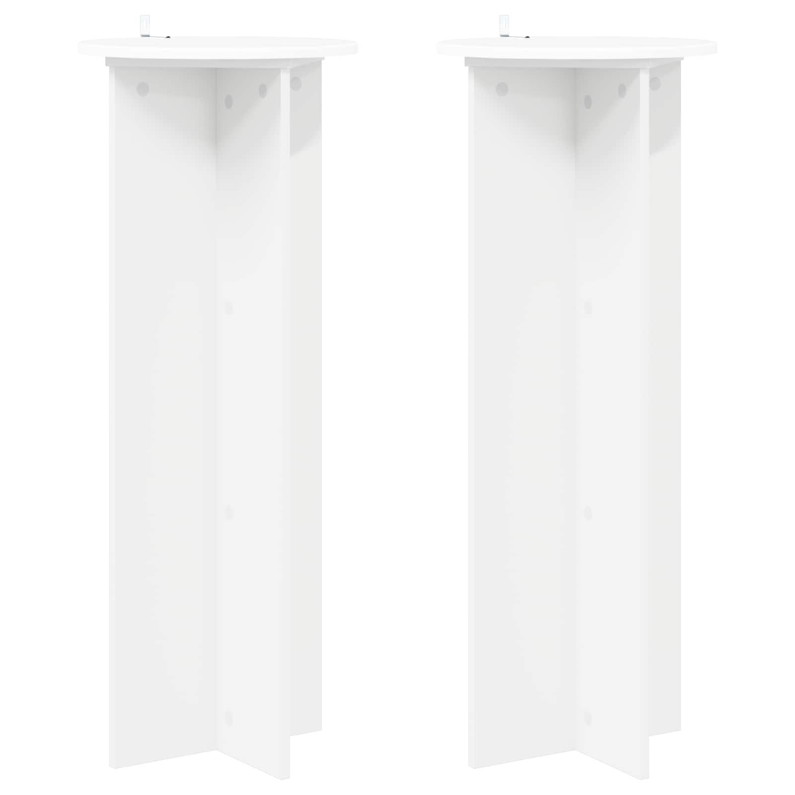 Taimede alus 2 tk Valge Ø40 x 100 cm Tehispuit