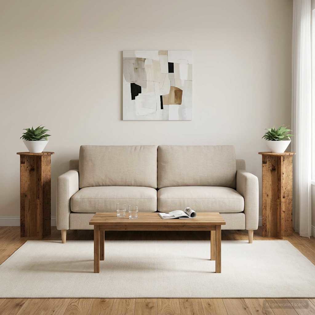 Taimede alus 2 tk Vana puit Ø40 x 100 cm Tehispuit