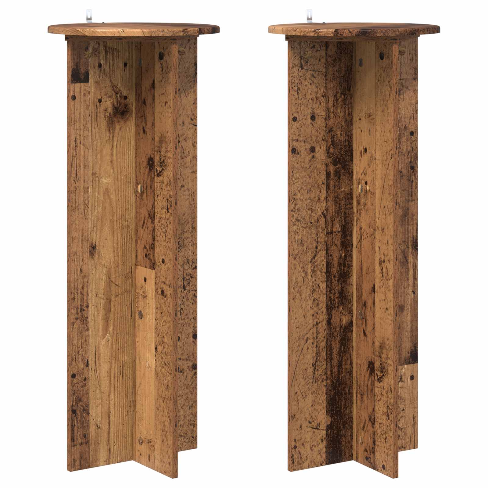Taimede alus 2 tk Vana puit Ø40 x 100 cm Tehispuit